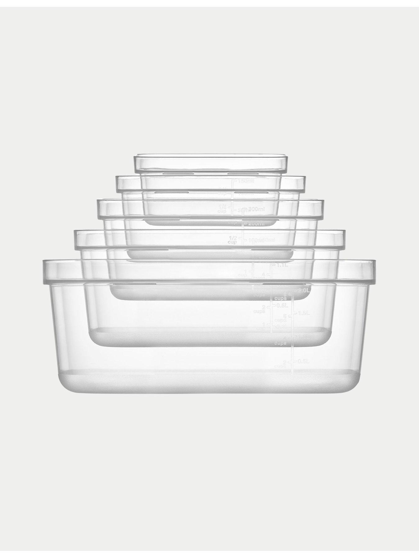 Image 4 of 5 of LocknLock NestnLock 10 Piece Container Set Blue Lids