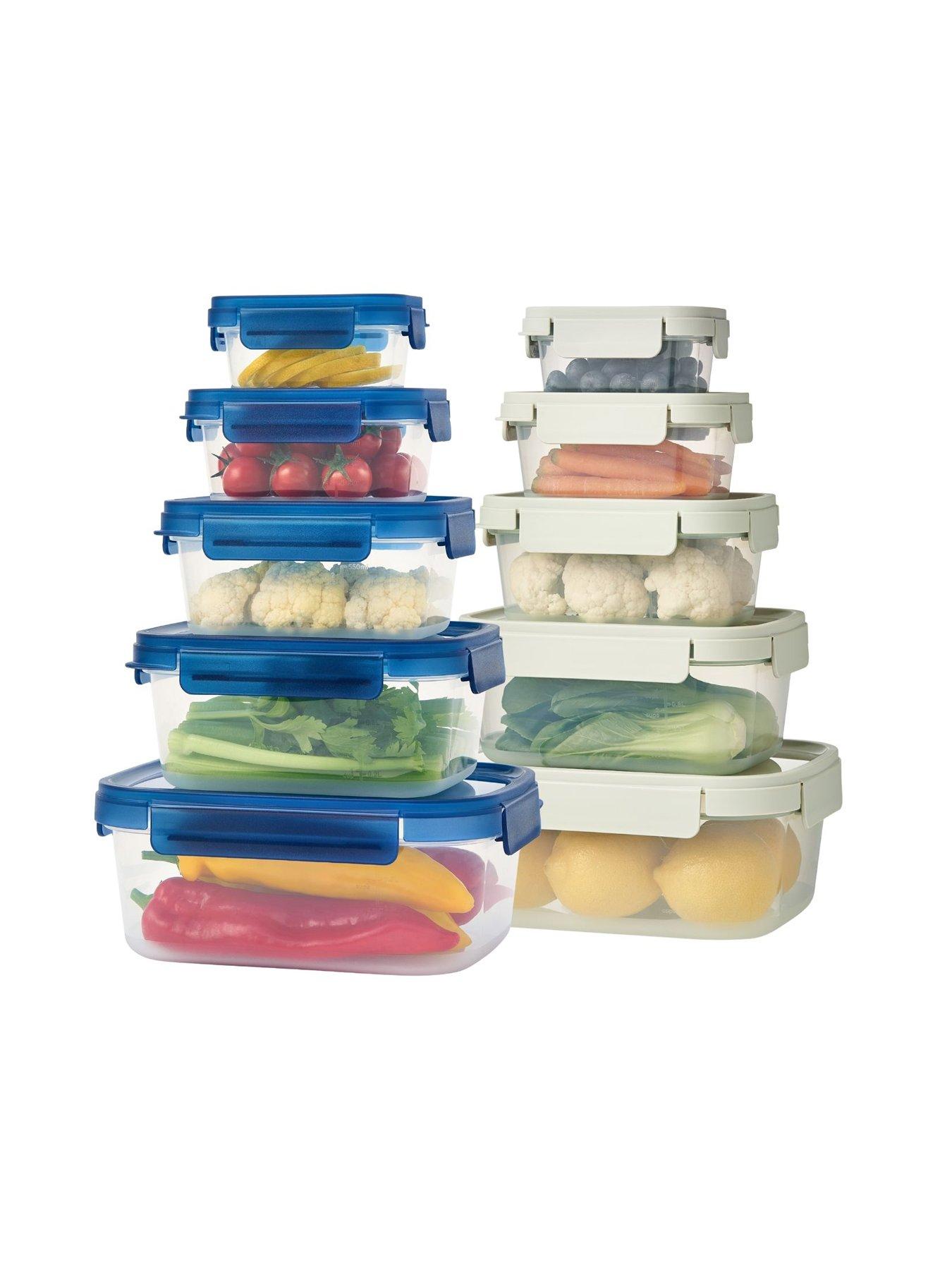 Lock and Lock Nestnlock 10pce Set Blue  &  Sage Lids (1 Each Of Ltn350s5b  &  Ltn350s5 )