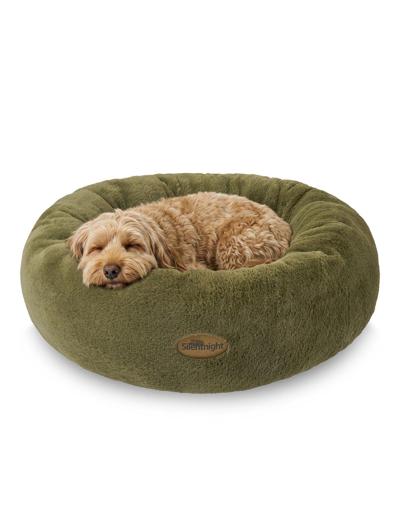 Silentnight Luxury Faux Fur Calming Donut Bed - Green