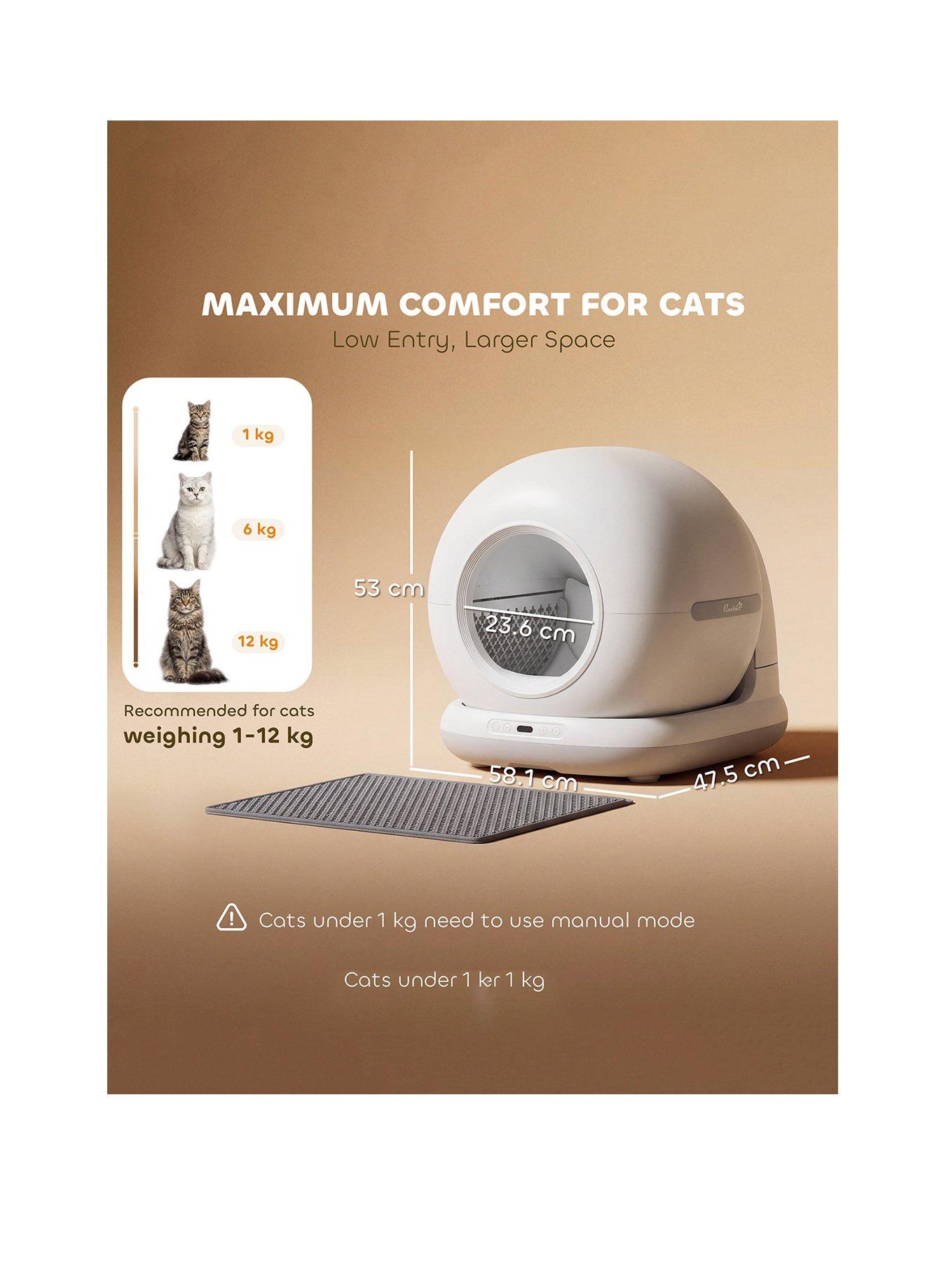 Image 2 of 7 of PawHut PawHut Self Cleaning Cat Litter Tray, App Control, 72L Extra Large Automatic Cat Litter Box for Multiple Cats, Anti-Pinch, Odor &amp; Noise Control, Deodorant Gel, Litter Mat, 1 Roll Rubbish Bag