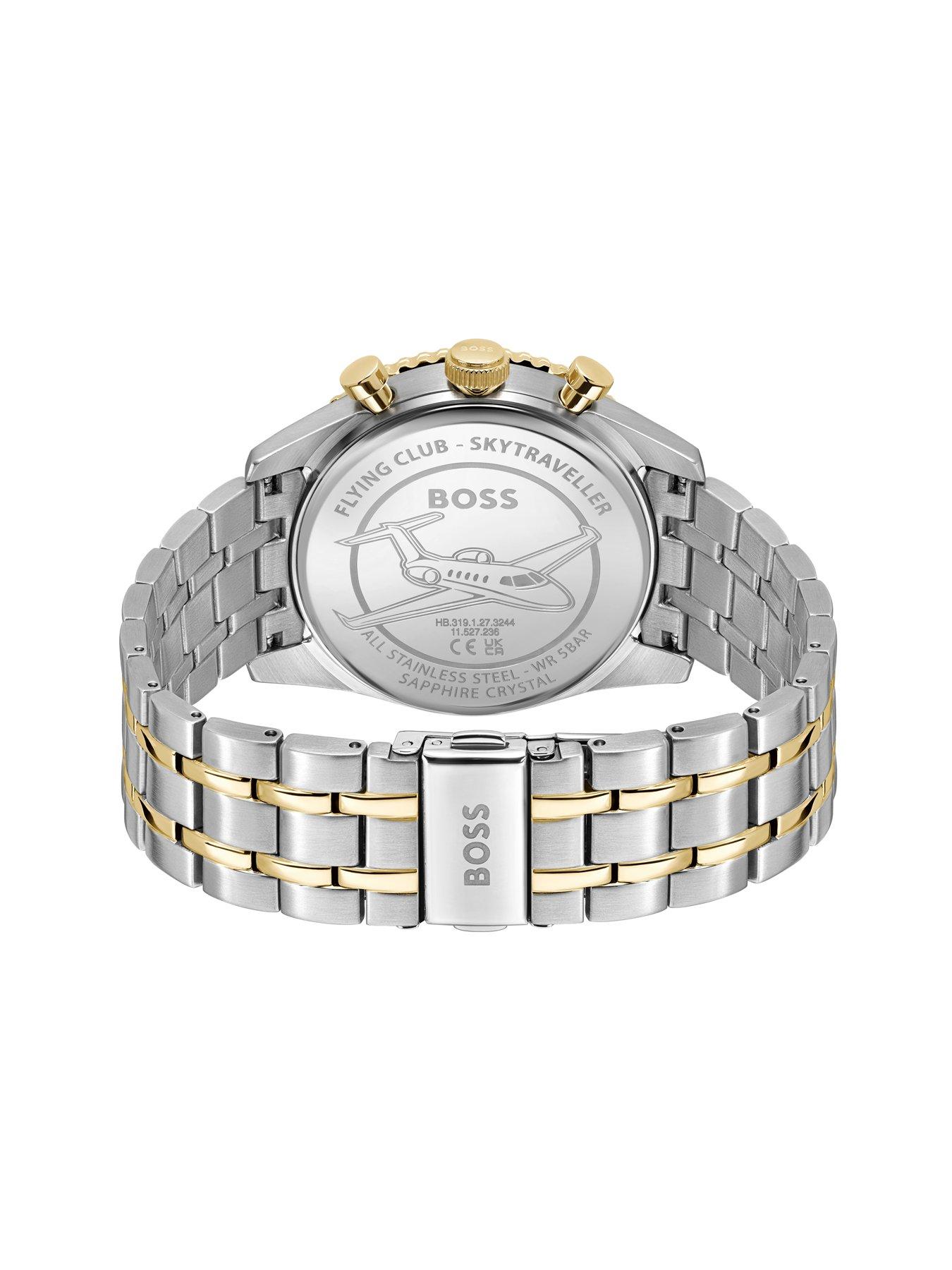 Image 4 of 8 of BOSS Two Tone Stainless Steel and Gold IP Skytraveller Pro Watch