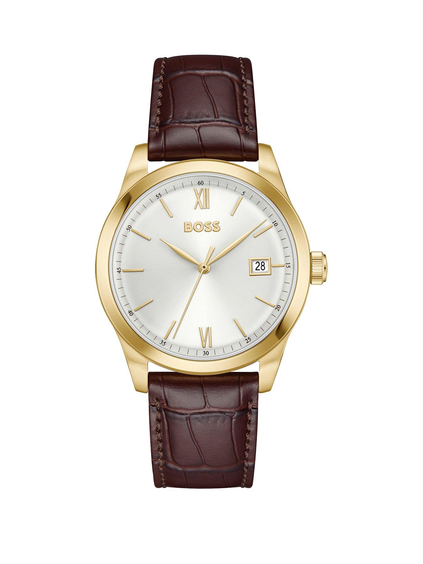 Image 1 of 8 of BOSS Gents BOSS Langford Brown Leather Strap Watch