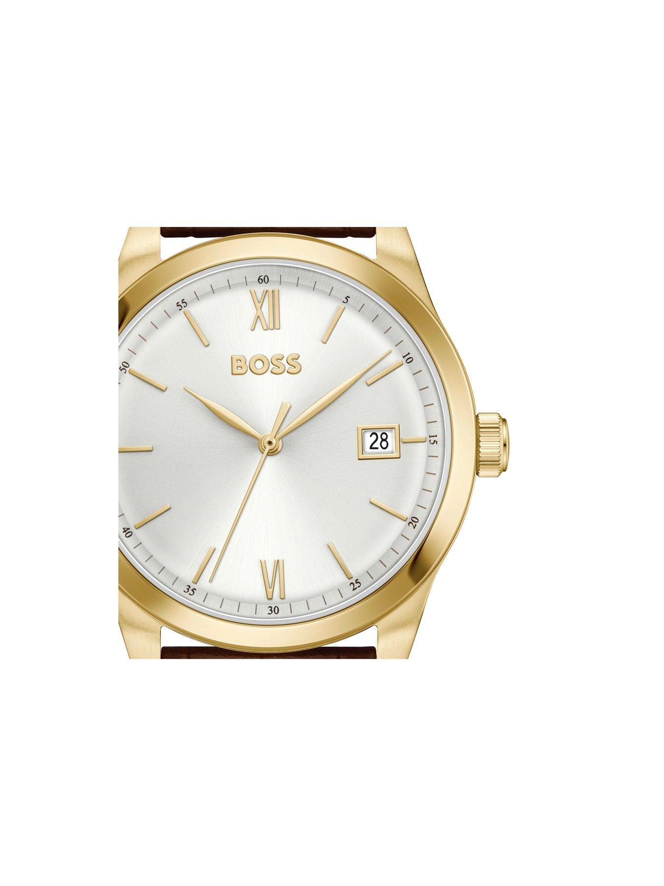 Image 2 of 8 of BOSS Gents BOSS Langford Brown Leather Strap Watch