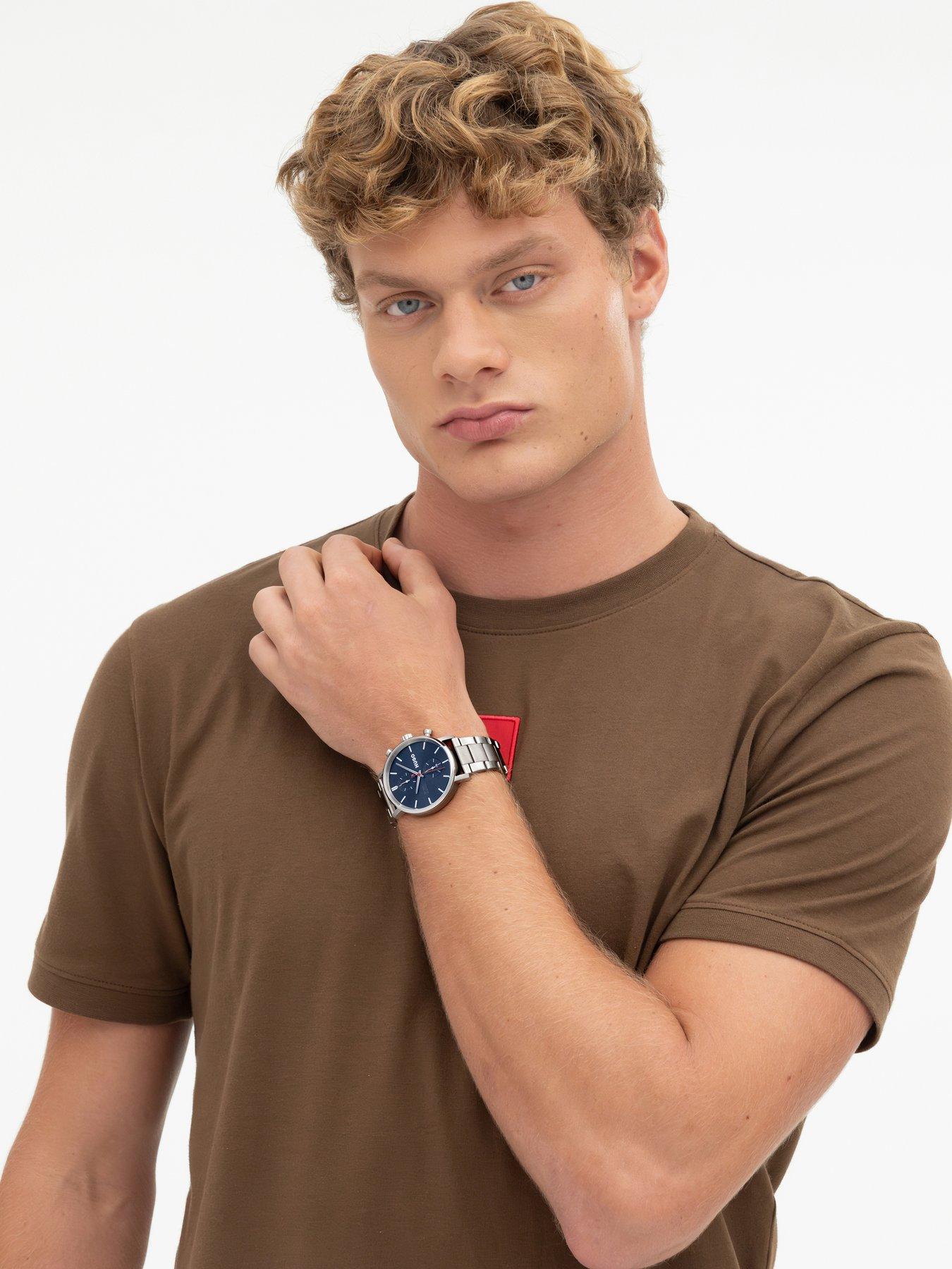 Image 6 of 8 of HUGO Blue Dial and Stainless Steel Multifunction Takeoff Watch