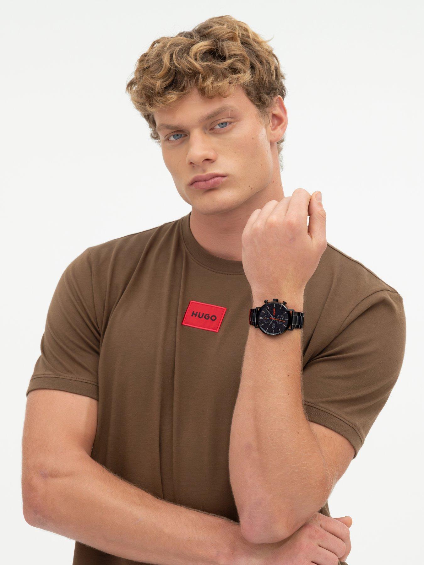Image 6 of 8 of HUGO Gents HUGO #TAKEOFF Black Dial and Black IP Multifunction  Watch