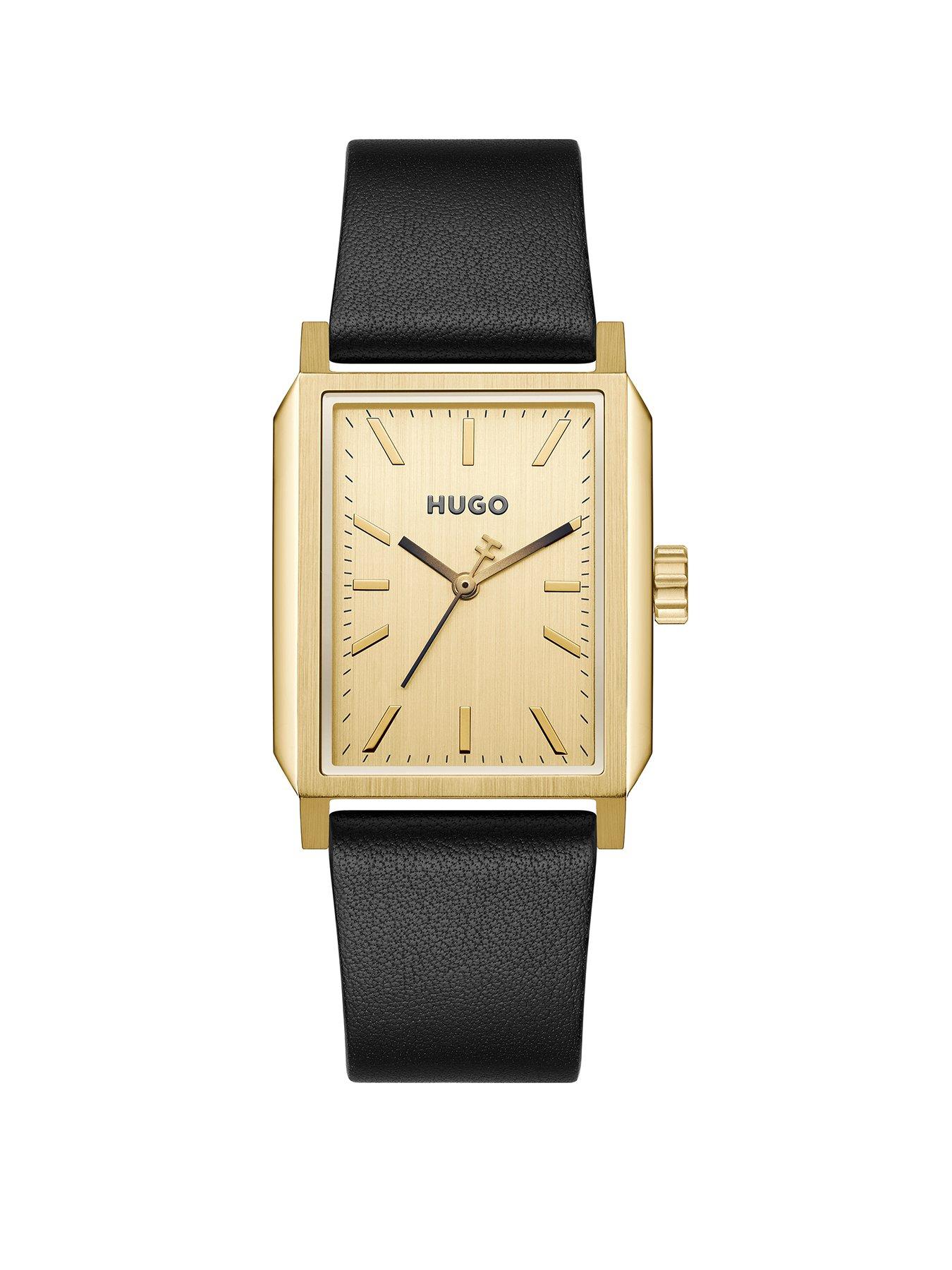 Image 1 of 8 of HUGO Gents HUGO #STEEZE Black Leather Watch