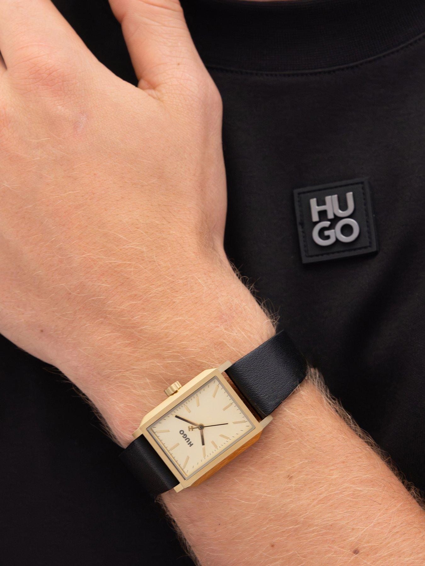 Image 5 of 8 of HUGO Gents HUGO #STEEZE Black Leather Watch