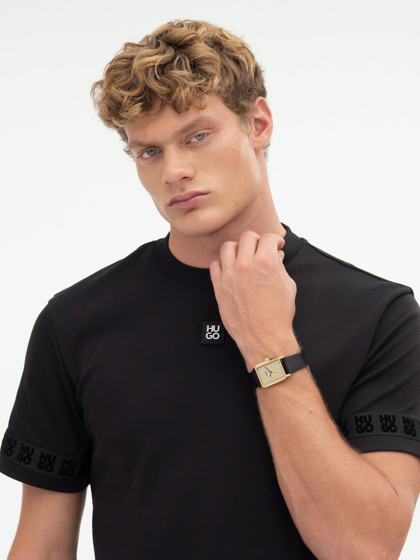 Image 6 of 8 of HUGO Gents HUGO #STEEZE Black Leather Watch