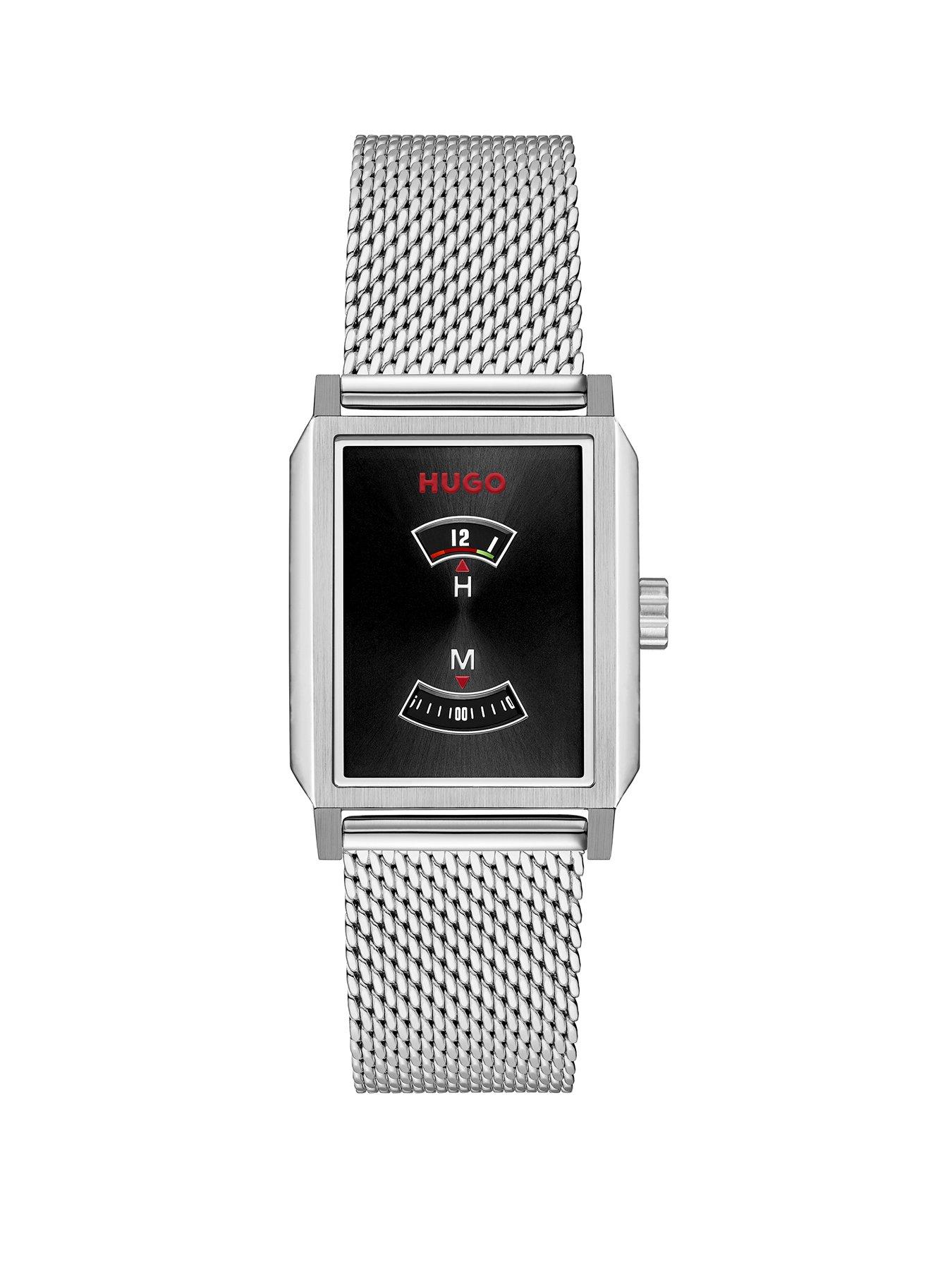 HUGO Gents HUGO #STEEZE UNDERCOVER Stainless Steel Mesh Bracelet Watch