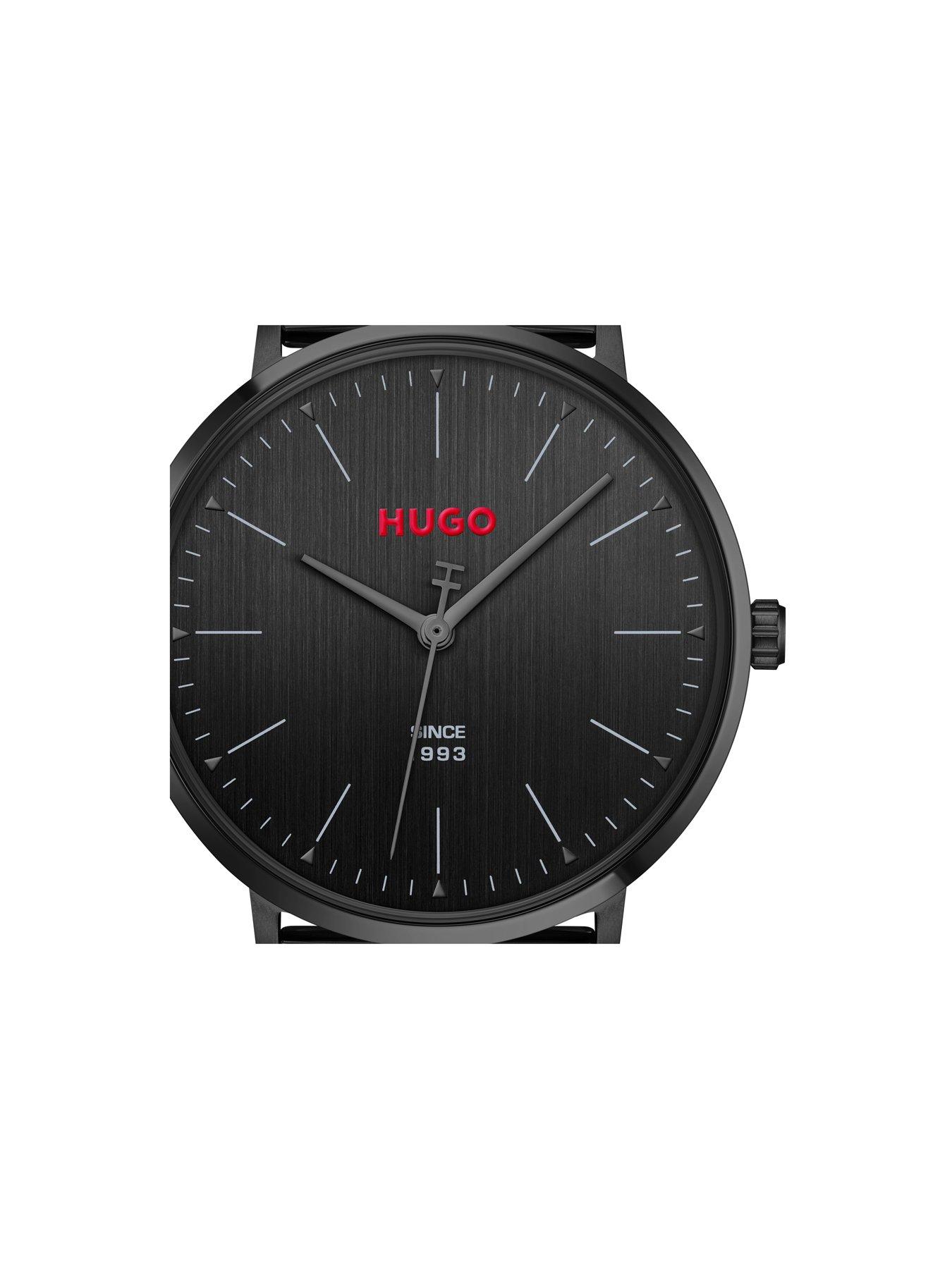 Image 2 of 8 of HUGO Gents HUGO #STYLE Black IP Mesh Bracelet Watch