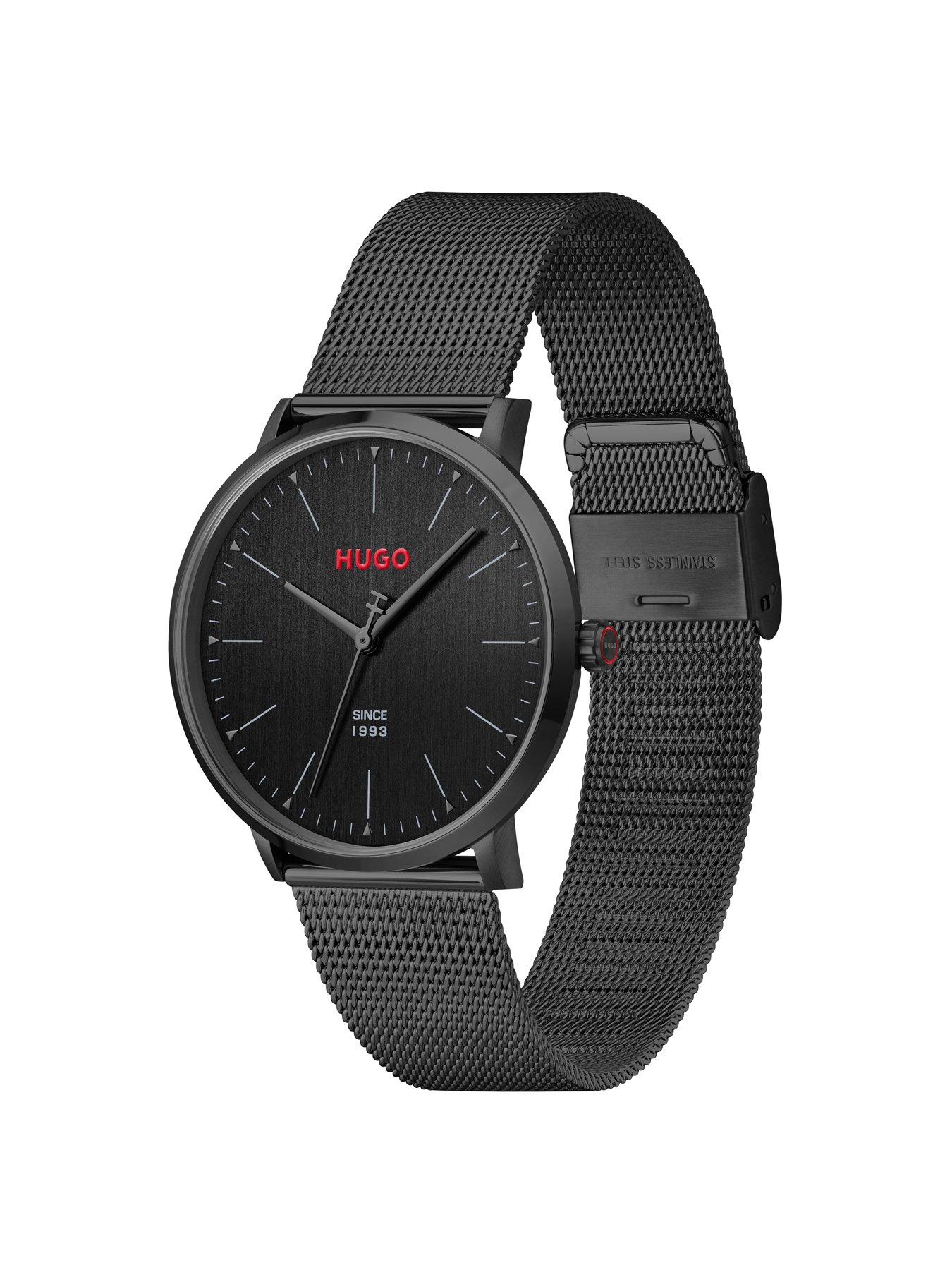 Image 3 of 8 of HUGO Gents HUGO #STYLE Black IP Mesh Bracelet Watch