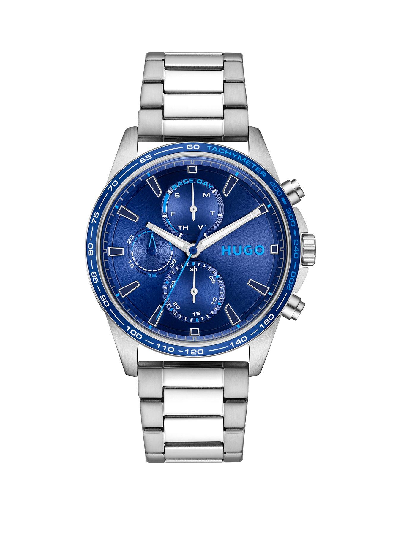 Image 1 of 8 of HUGO Gents HUGO #DRIFT Blue Dial and Stainless Steel Multifunction  Watch