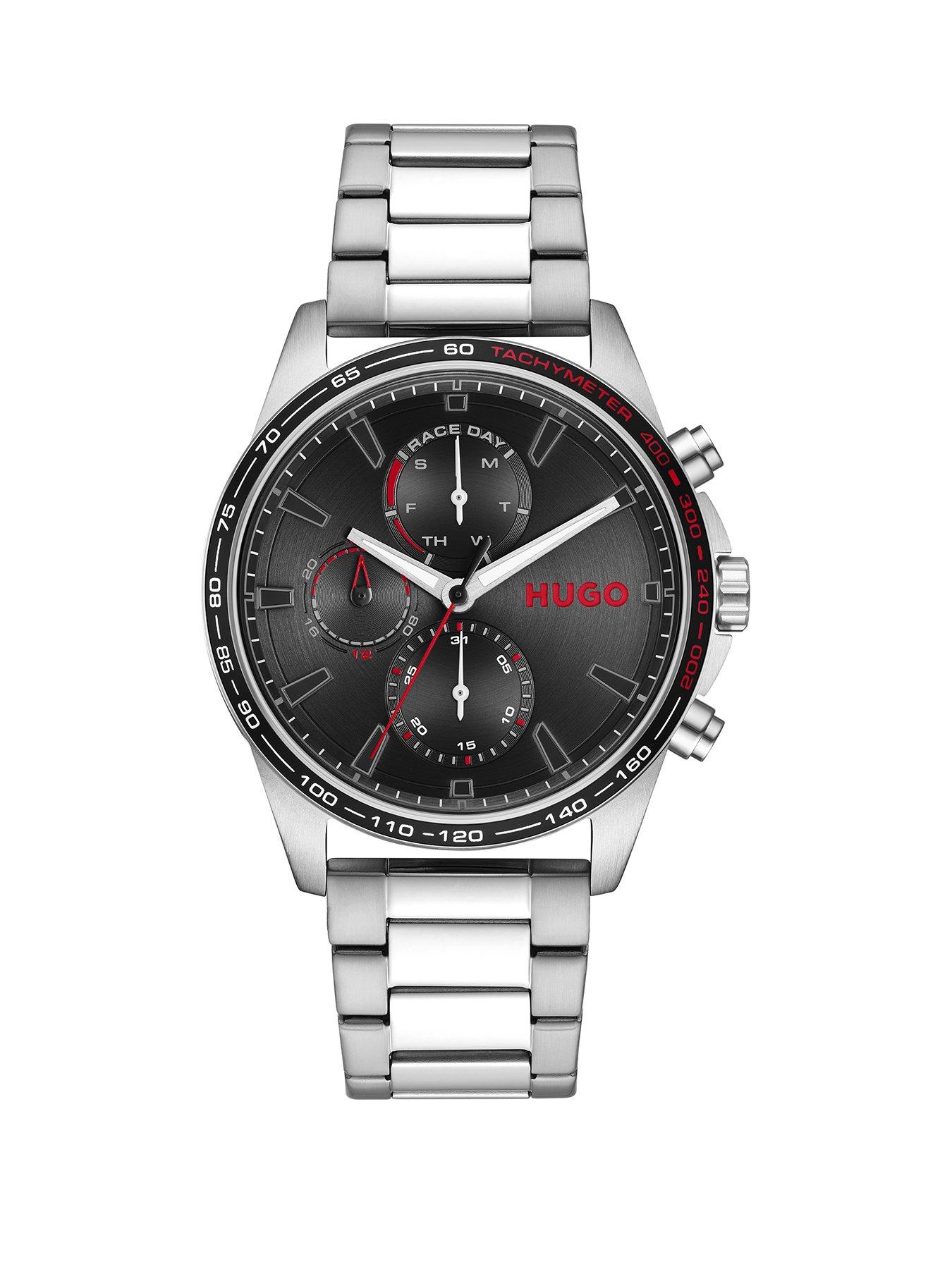 Image 1 of 8 of HUGO Black Dial and Stainless Steel Multifunction Drift Watch