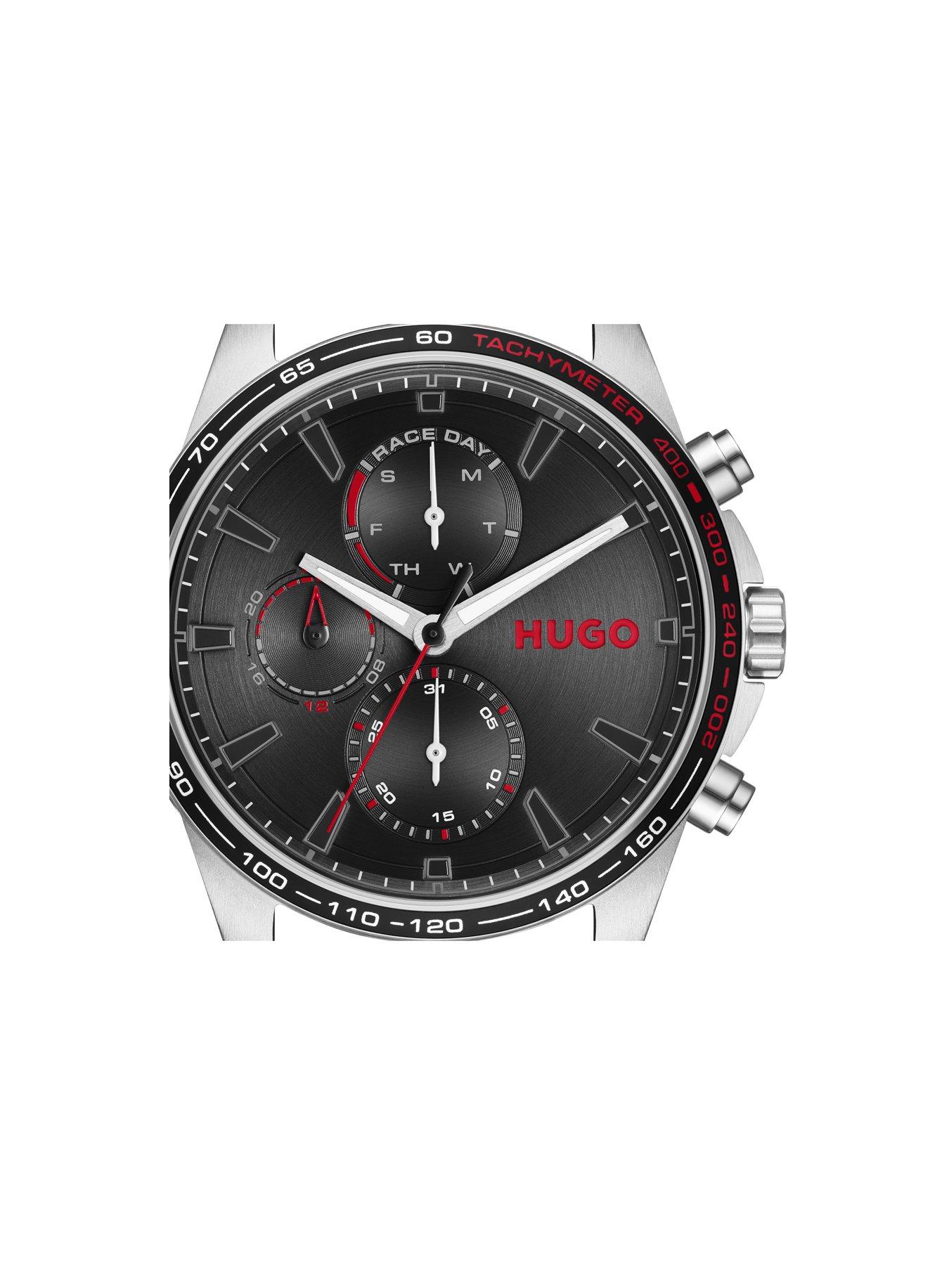 Image 2 of 8 of HUGO Black Dial and Stainless Steel Multifunction Drift Watch