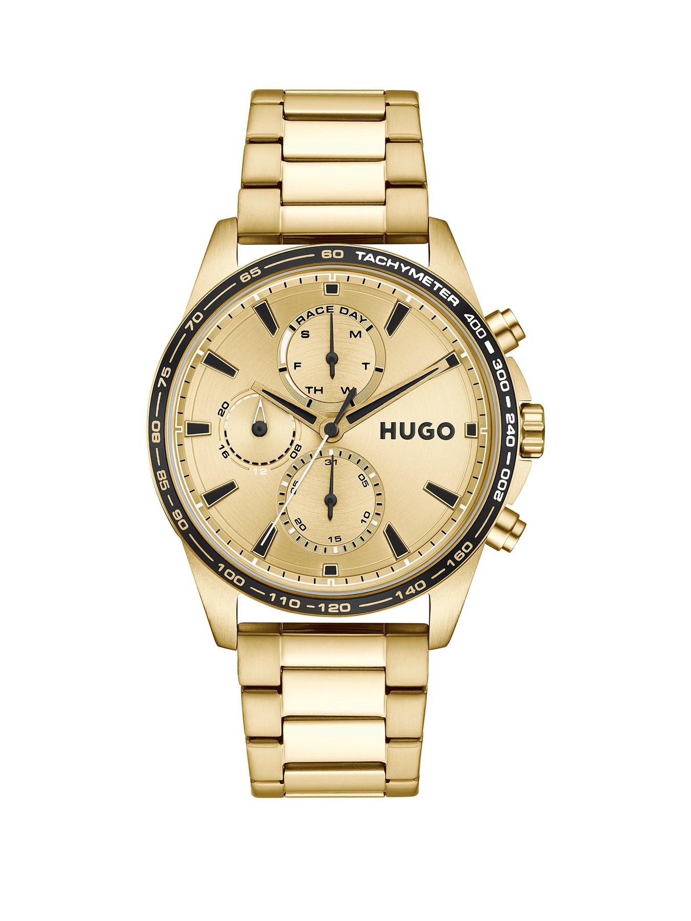 Image 1 of 8 of HUGO Gents HUGO #DRIFT Gold IP Multifunction Watch