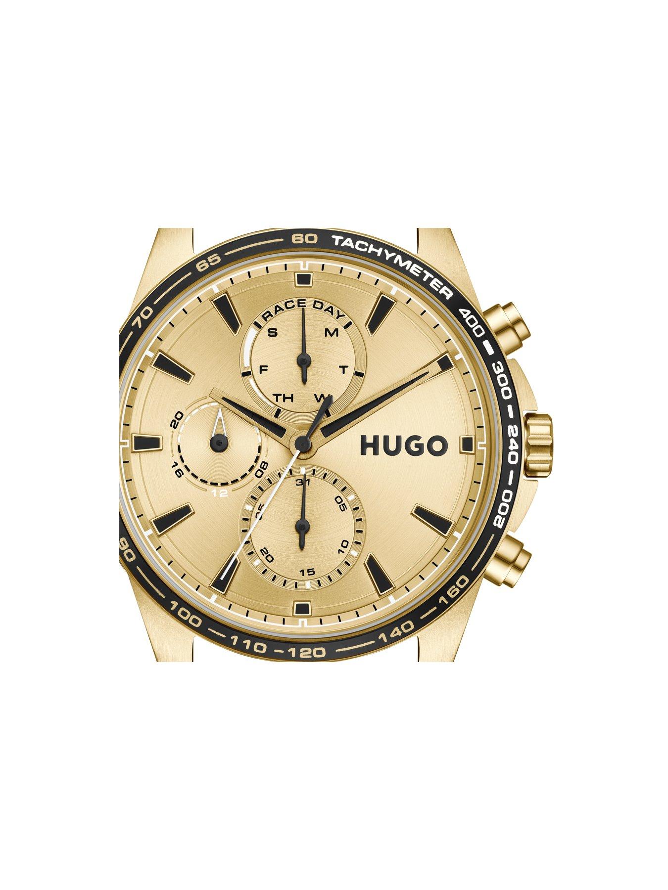 Image 2 of 8 of HUGO Gents HUGO #DRIFT Gold IP Multifunction Watch