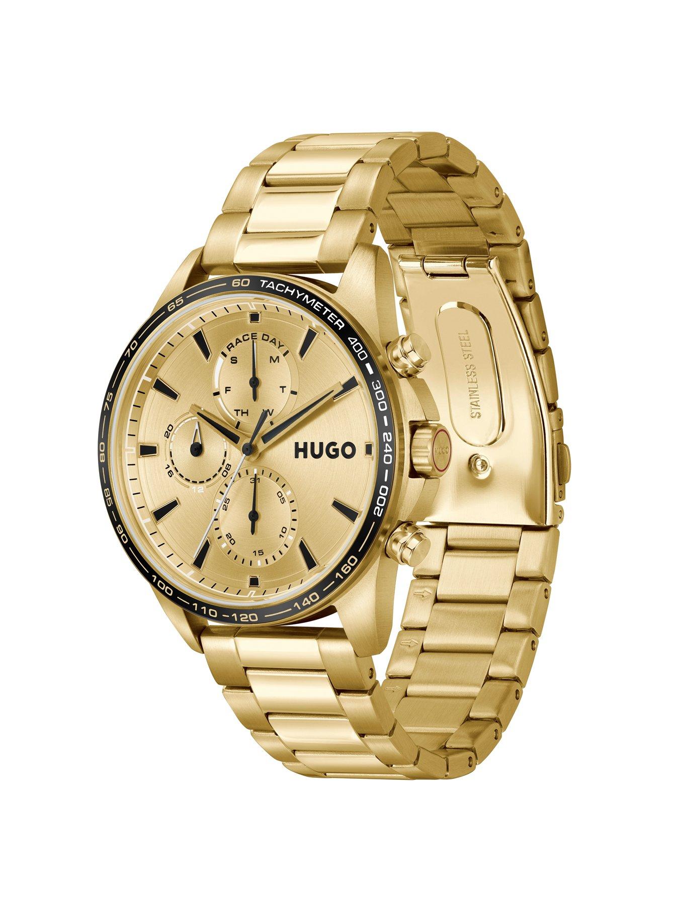 Image 3 of 8 of HUGO Gents HUGO #DRIFT Gold IP Multifunction Watch