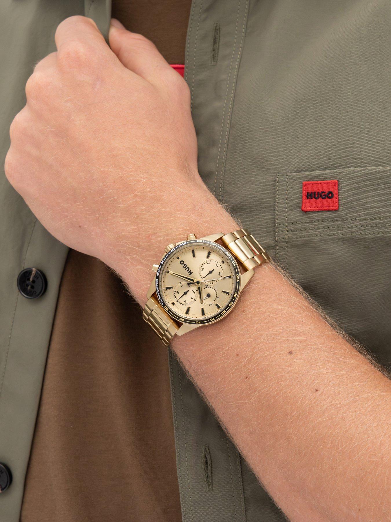 Image 5 of 8 of HUGO Gents HUGO #DRIFT Gold IP Multifunction Watch