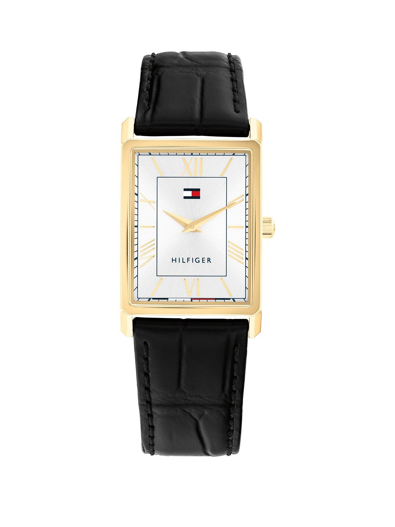 Tommy Hilfiger Tommy Hilfiger Men's Black Leather Strap Watch