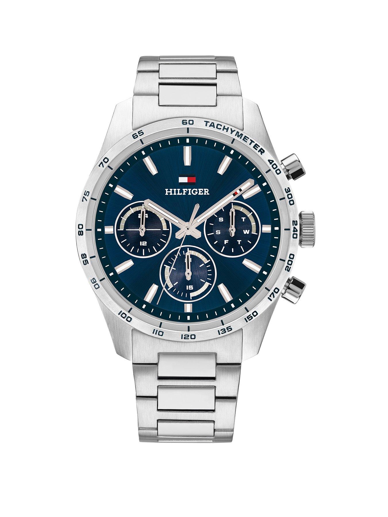 Tommy Hilfiger Men's Blue Dial  Stainless Steel Watch