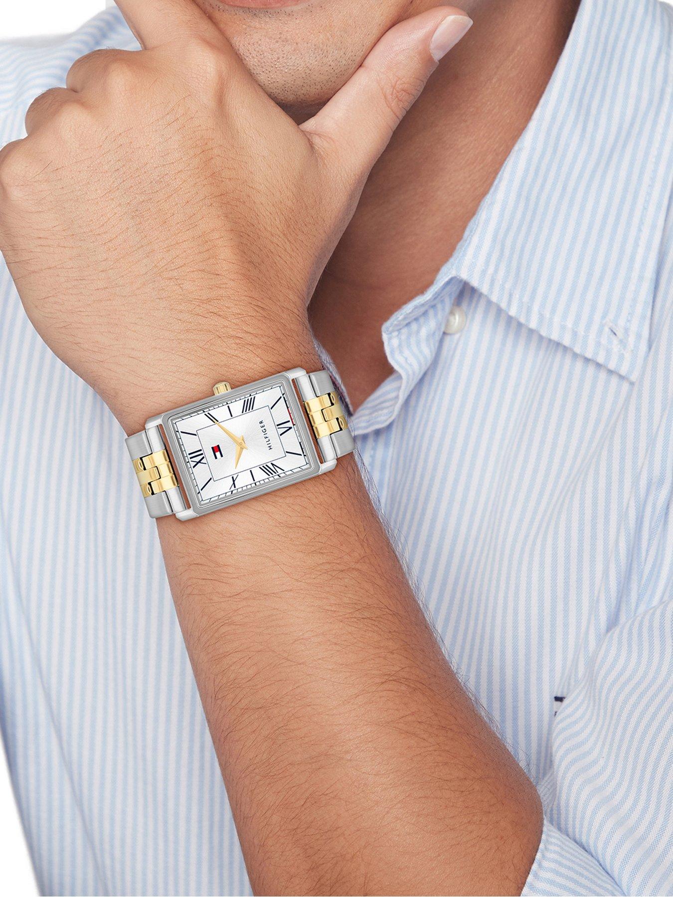 Image 4 of 4 of Tommy Hilfiger Two Tone Gold IP &amp; Stainless Steel Bracelet Watch