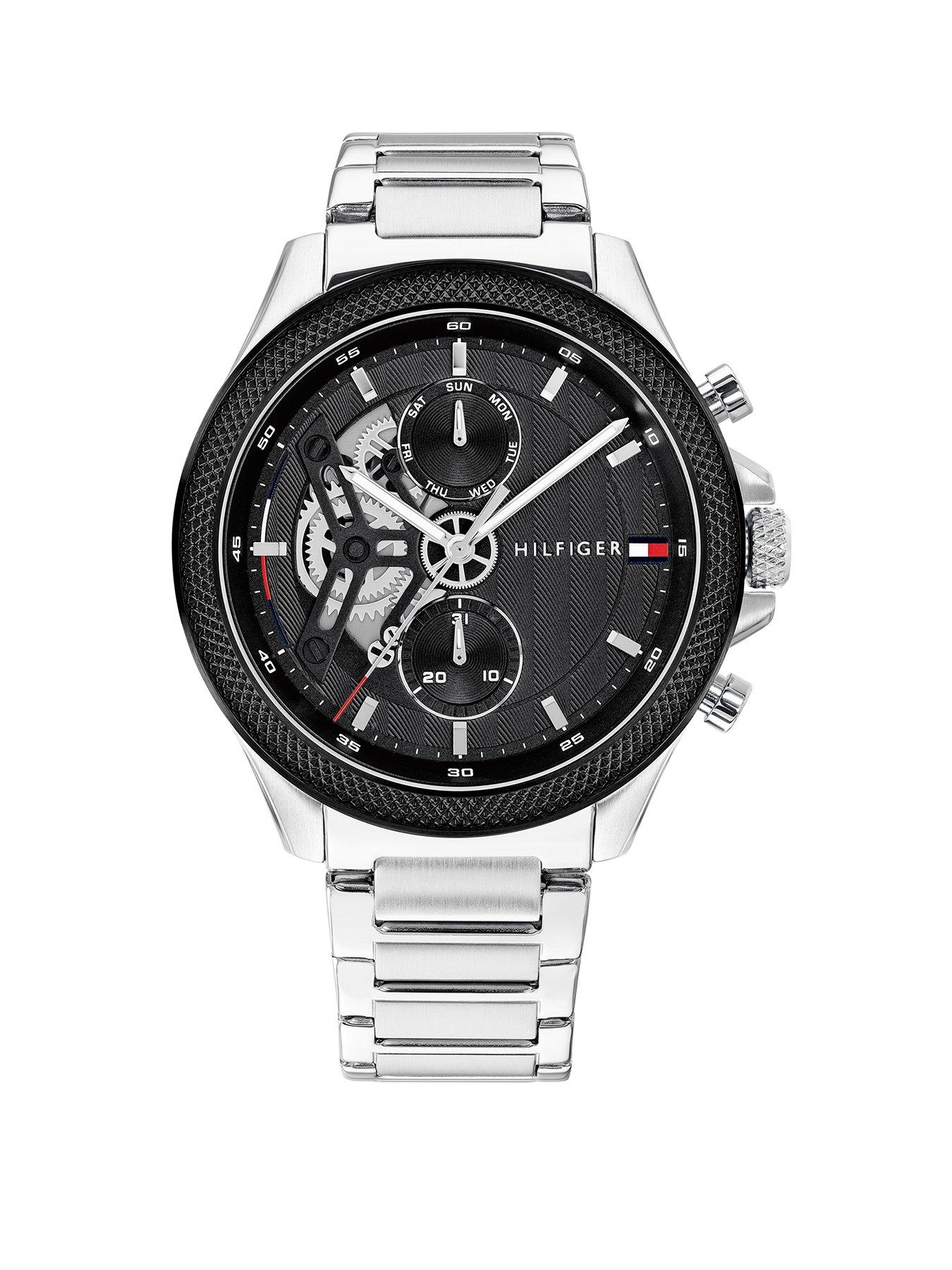 Image 1 of 3 of Tommy Hilfiger Skeleton Dial Stainless Steel Bracelet Watch