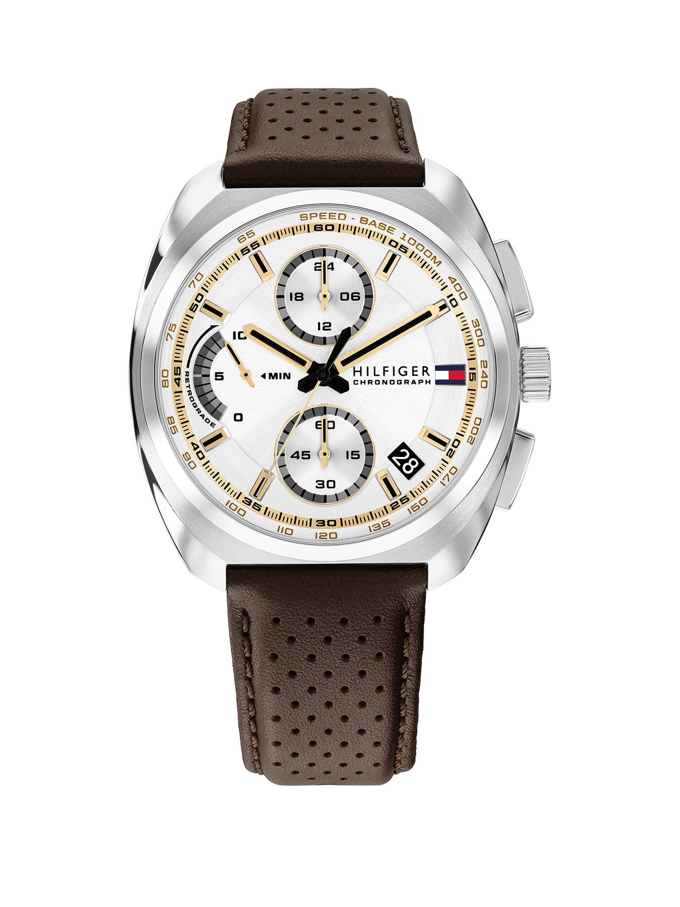 Tommy Hilfiger Tommy Hilfiger Men's Brown Leather Chronograph Watch