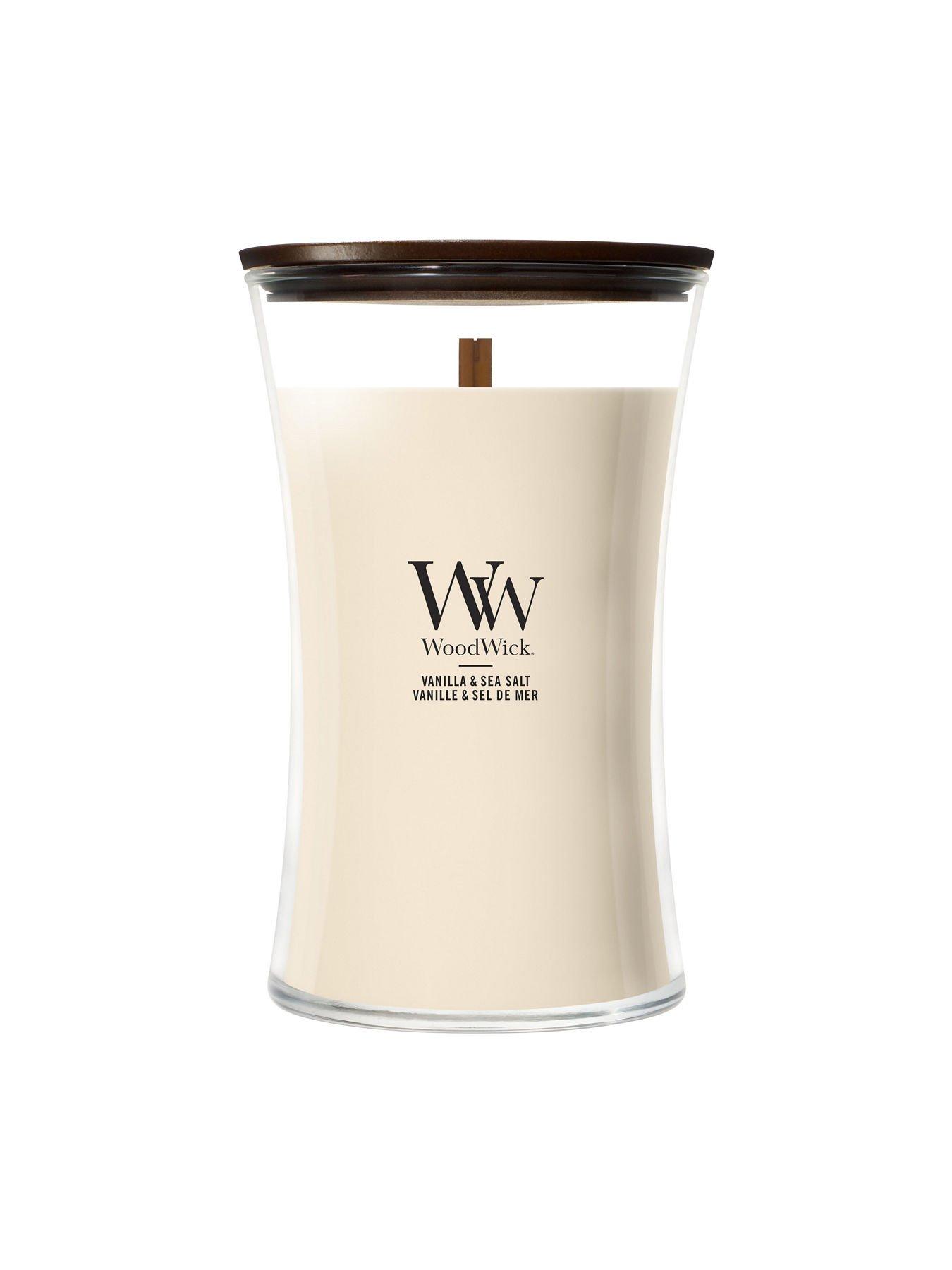 Image 1 of 8 of WoodWick Large Candle - Vanilla & Sea Salt