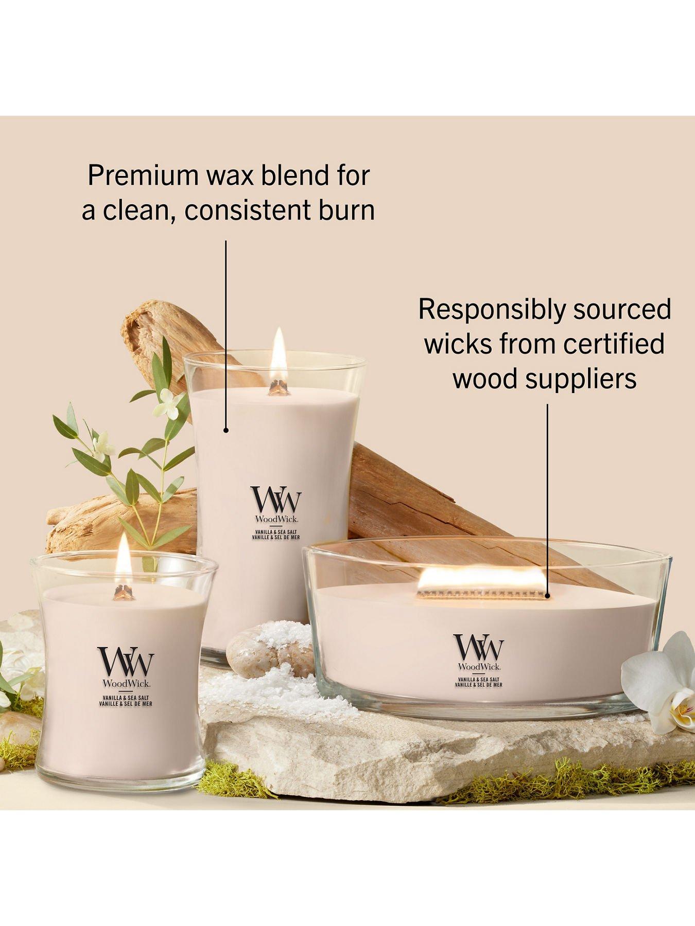 Image 7 of 8 of WoodWick Large Candle - Vanilla & Sea Salt