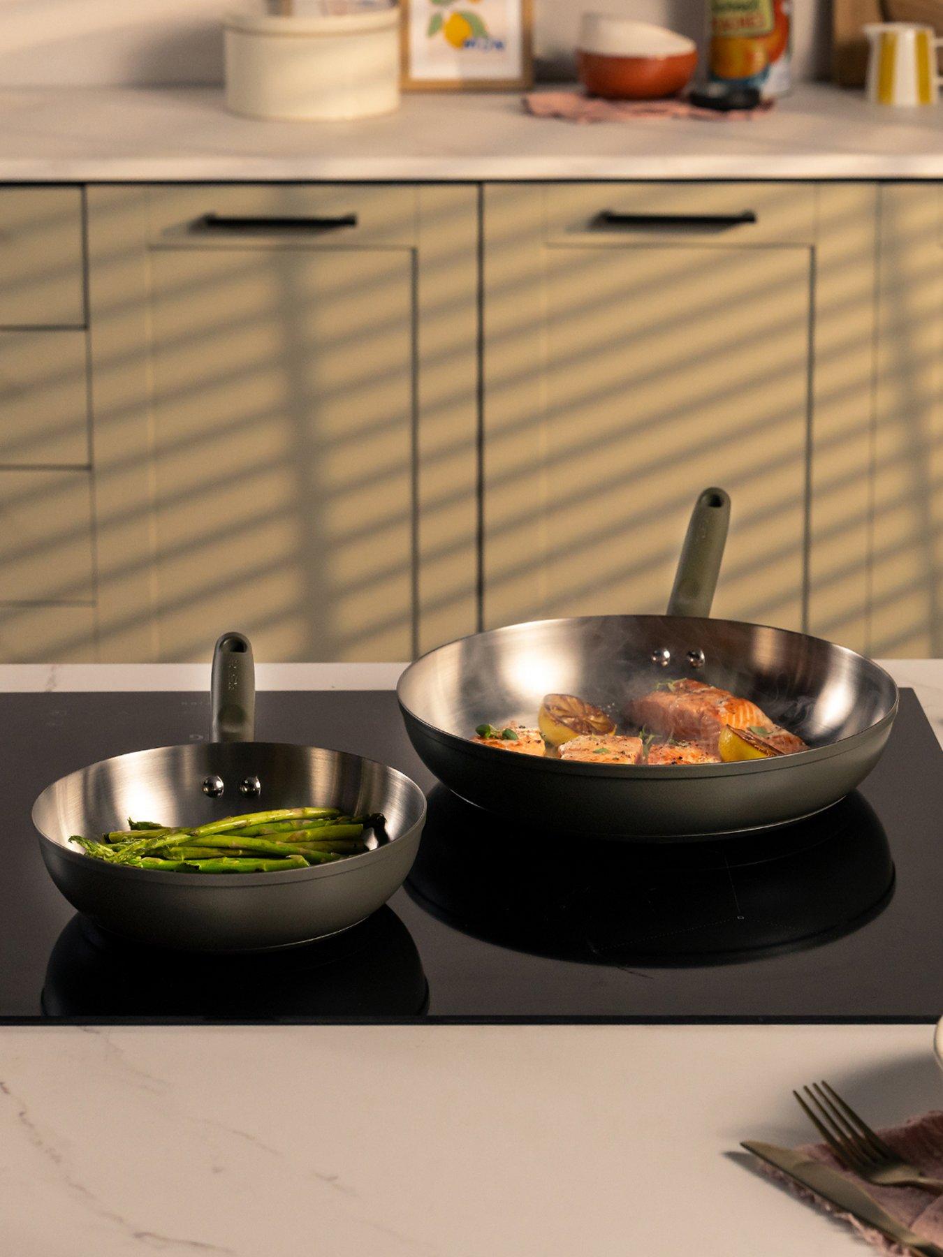 Image 5 of 5 of Prestige Stainless Steel Frying Pans &amp; Saucepans with Lids, Set of 5 - Urban Olive