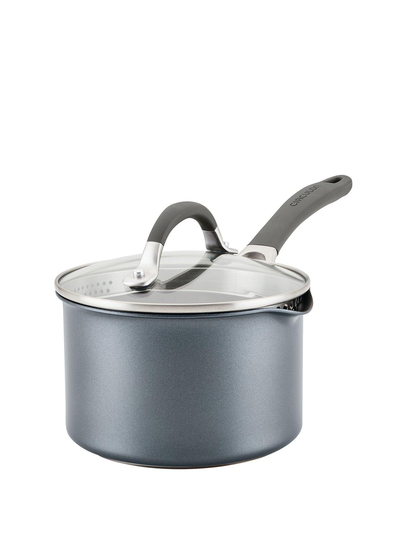 Image 2 of 8 of Circulon Scratch Defense A1 Series Straining Saucepan, 16cm/1.8l