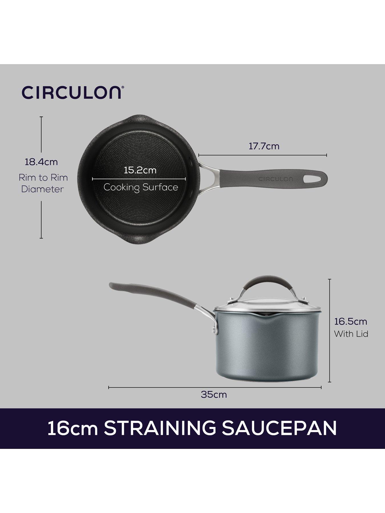 Image 3 of 8 of Circulon Scratch Defense A1 Series Straining Saucepan, 16cm/1.8l