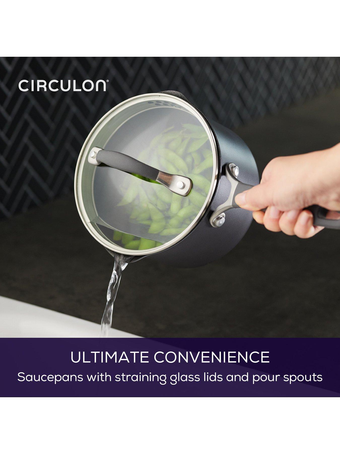 Image 4 of 8 of Circulon Scratch Defense A1 Series Straining Saucepan, 16cm/1.8l