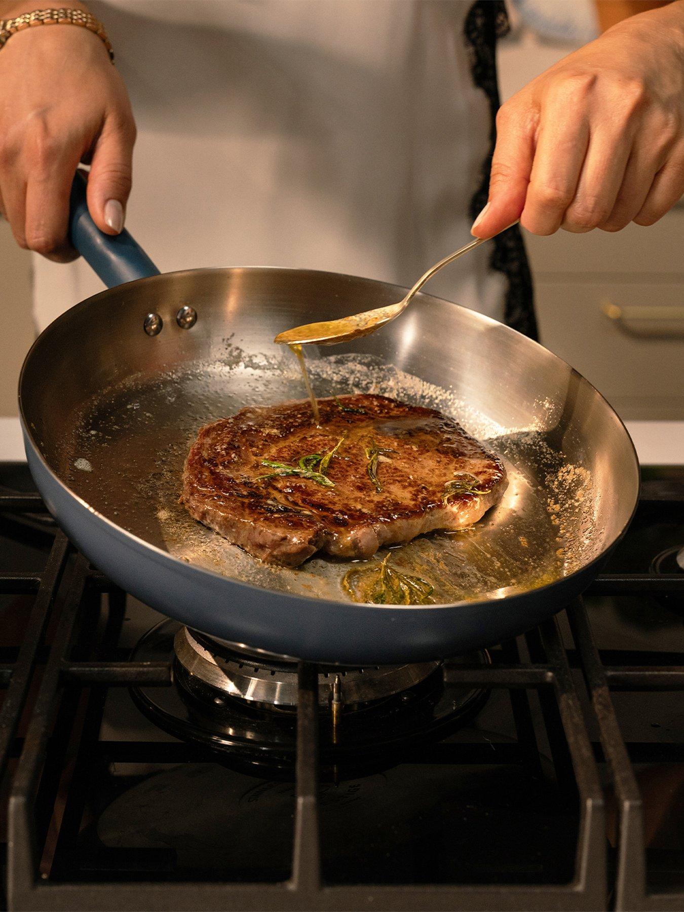 Image 5 of 5 of Prestige Prestige Stainless Edition - 28cm Uncoated Frying Pan: French Navy