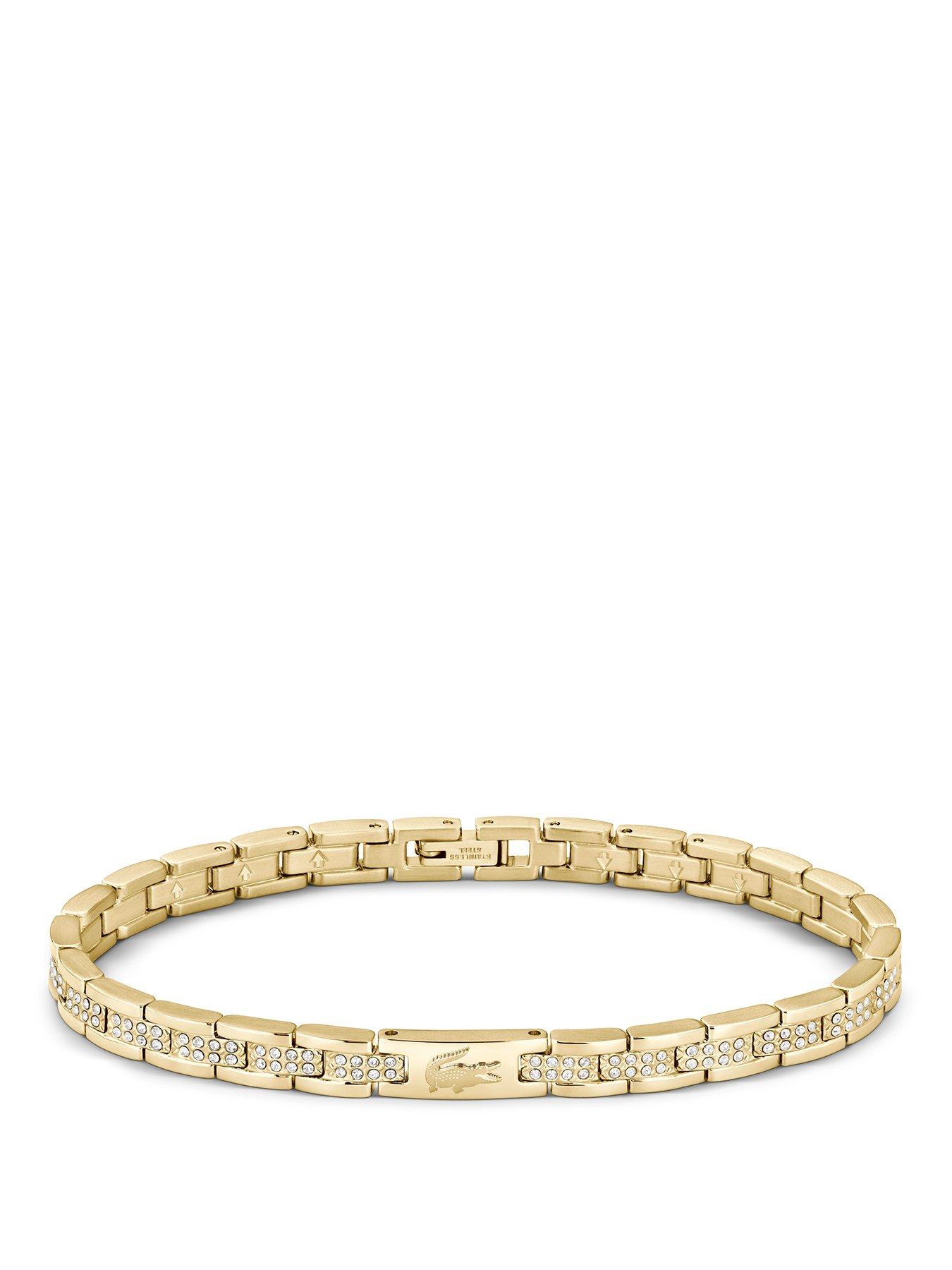 Lacoste Ladies Metropole Gold IP Bracelet with Crystals