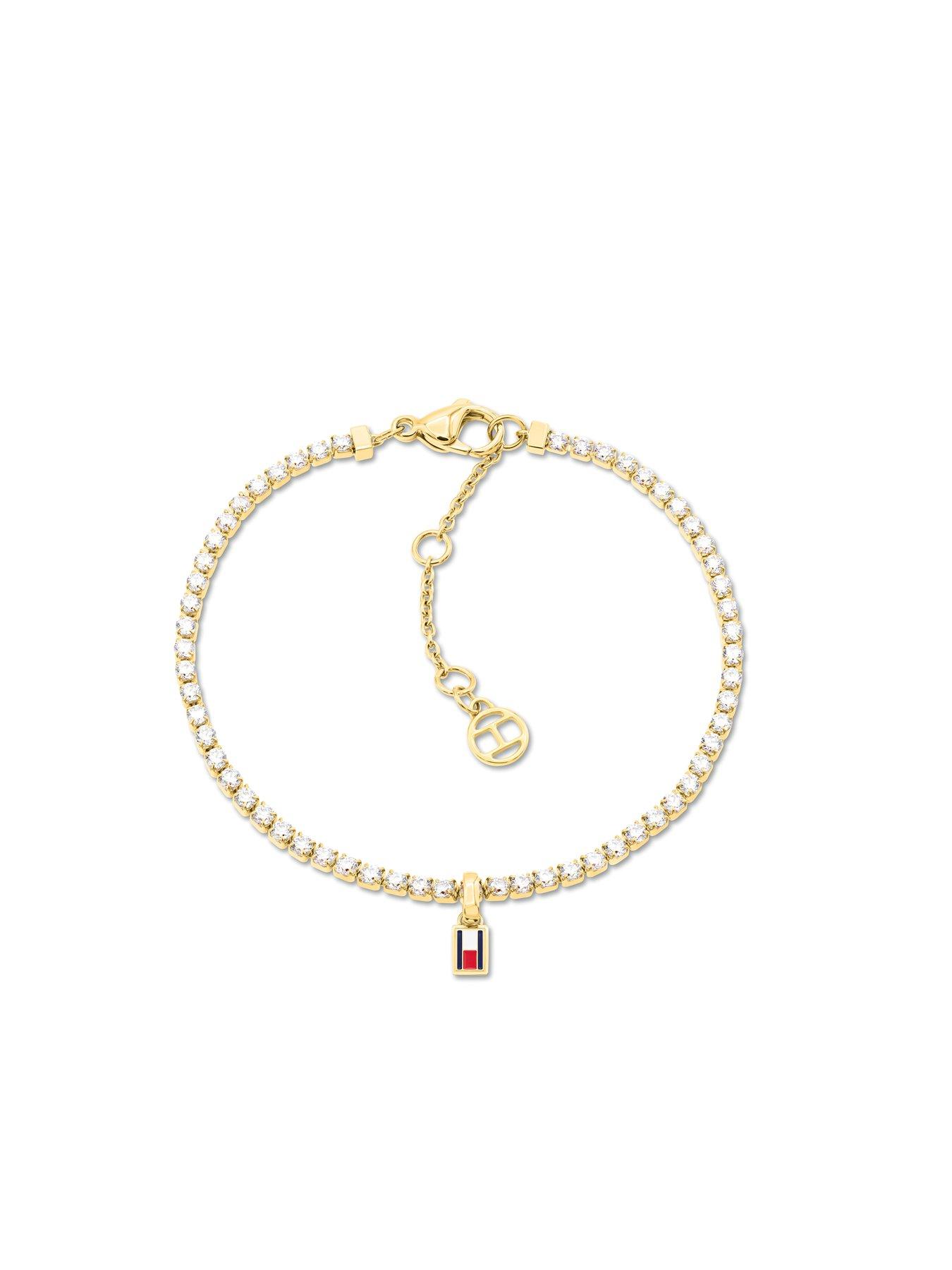 Image 2 of 3 of Tommy Hilfiger Women's Gold Plated and Crystal Tennis Bracelet