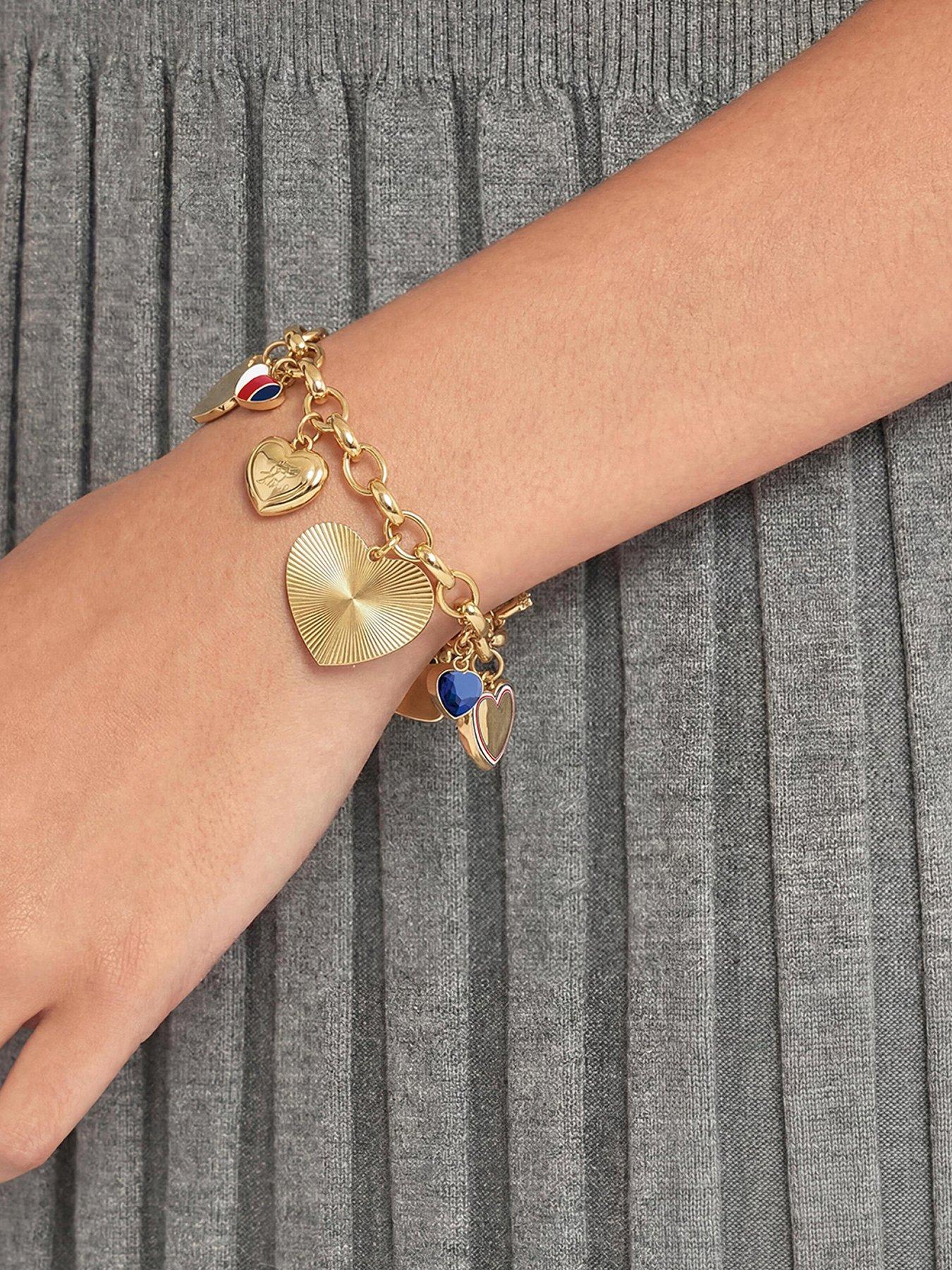 Tommy Hilfiger Tommy Hilfiger Women's Gold Plated Heart Charm Bracelet