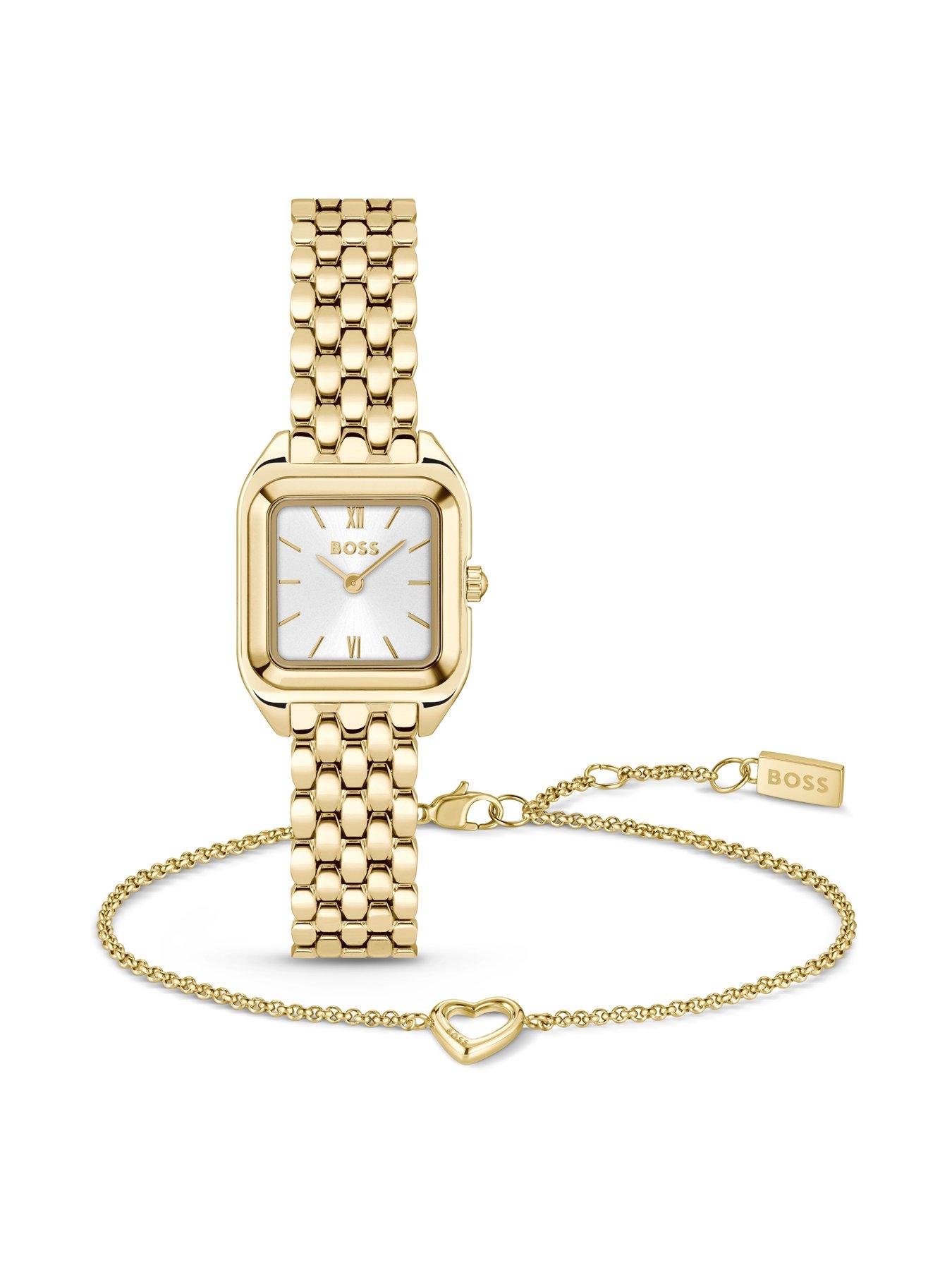 Image 2 of 2 of BOSS BOSS Giftset Mae Petite Gold Ip Watch and Bracelet