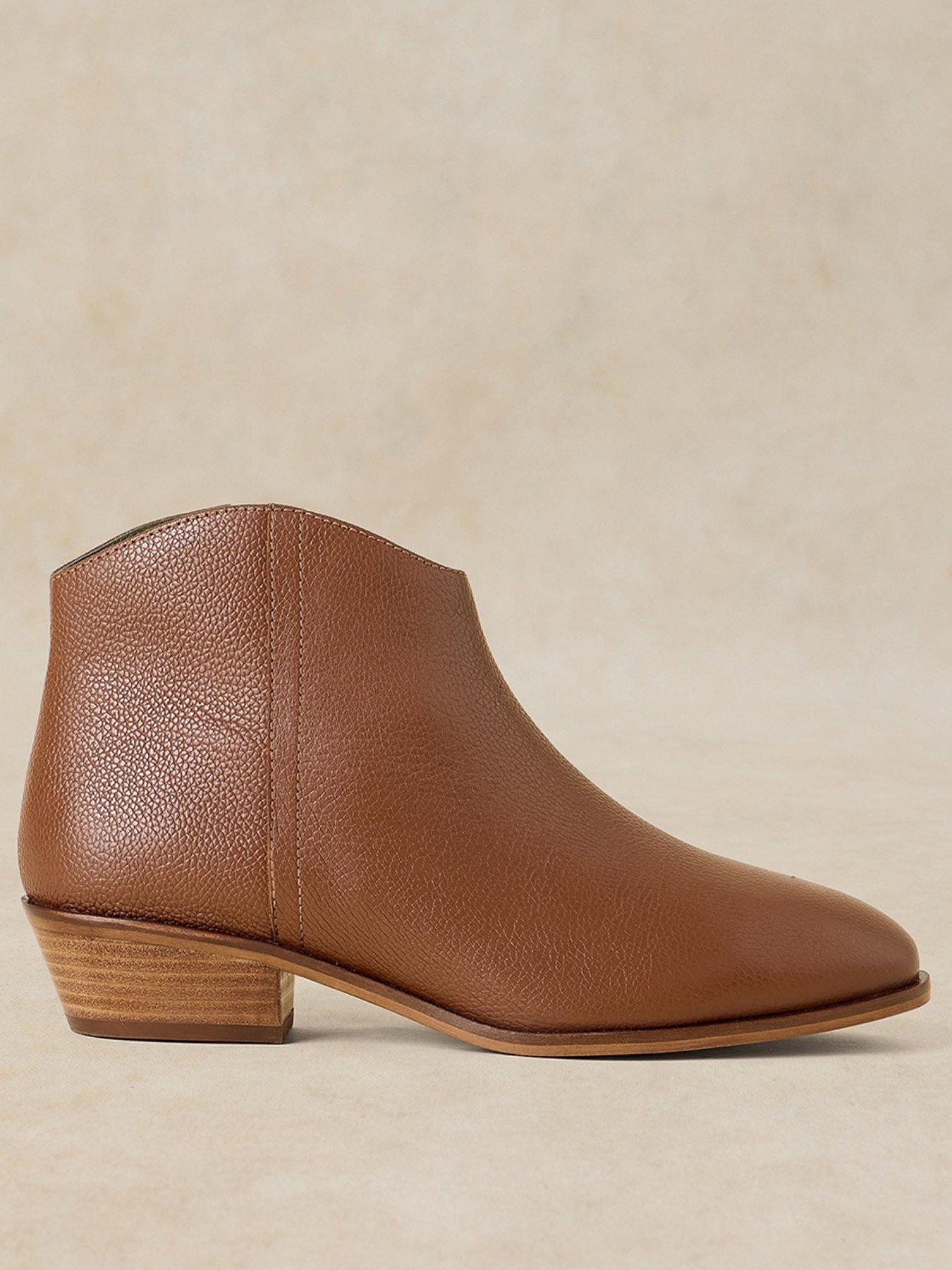 White Stuff Mae Leather Ankle Boot - Brown