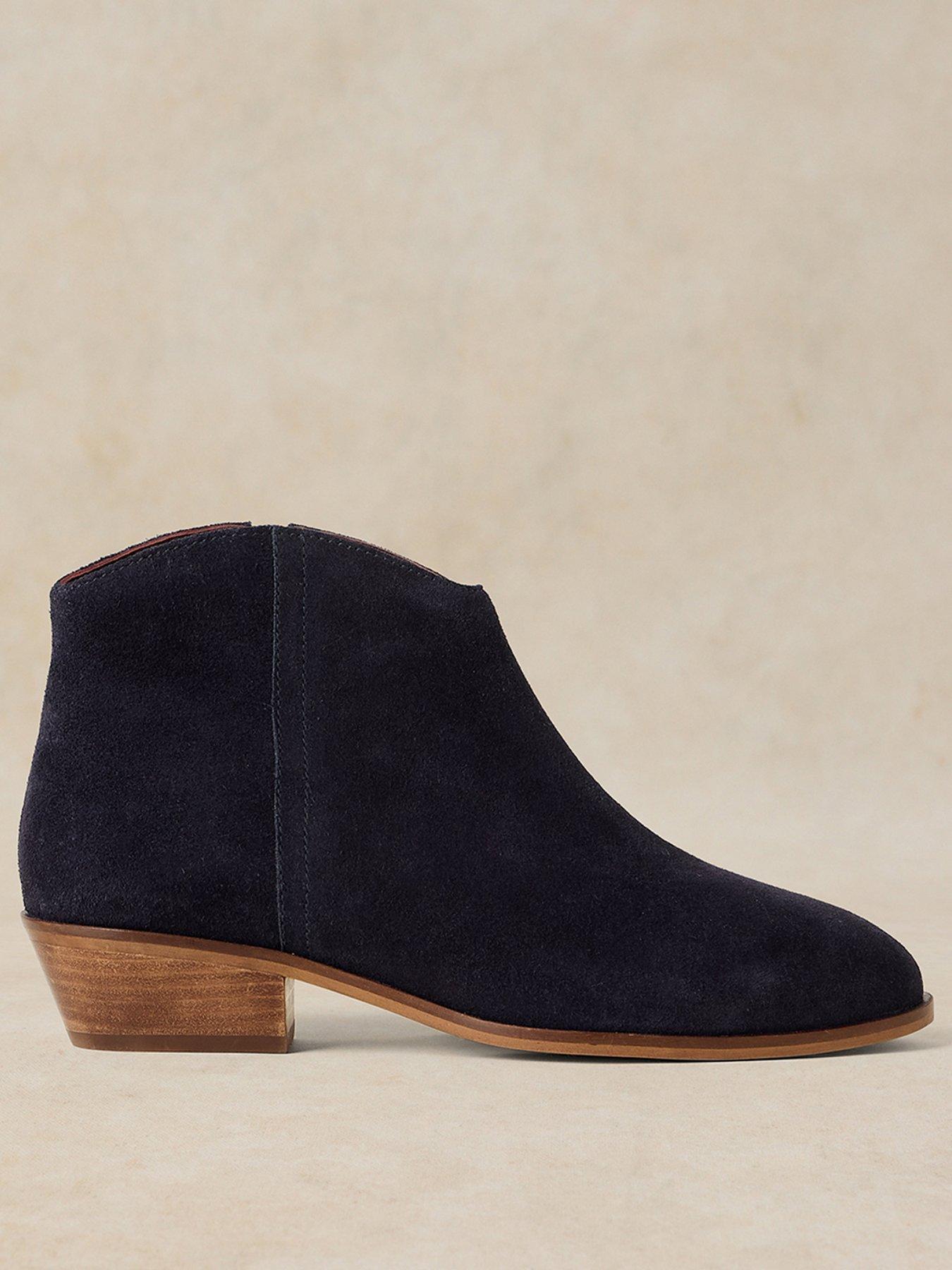 White Stuff Mae Suede Ankle Boot - Navy