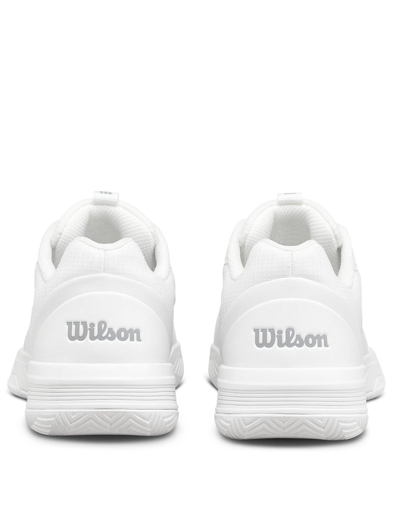 Image 3 of 6 of Wilson Womens Courtglide Lace-Up Tennis Trainers - White