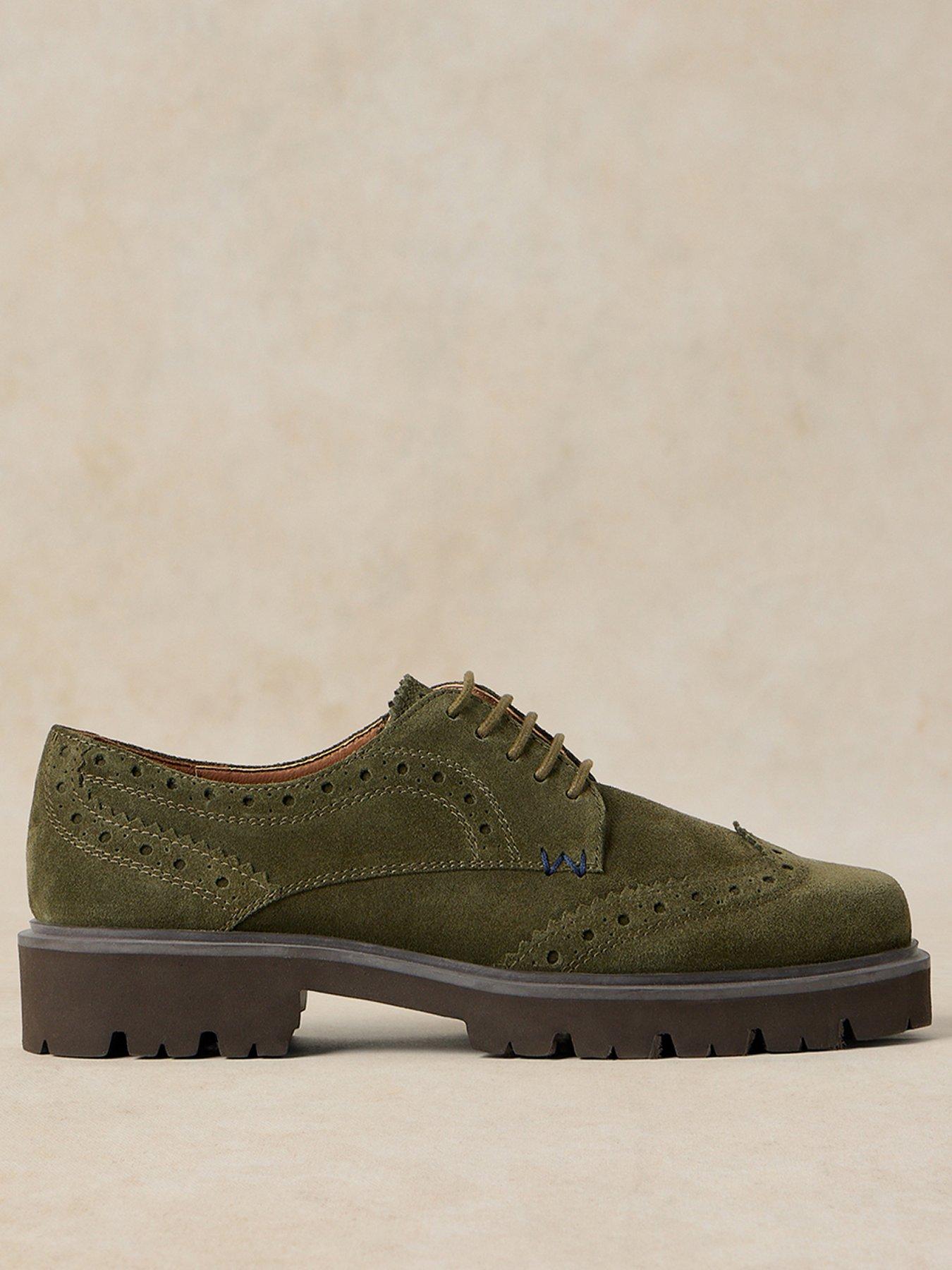 White Stuff Women's Thalia Chunky Leather Brogue - Green