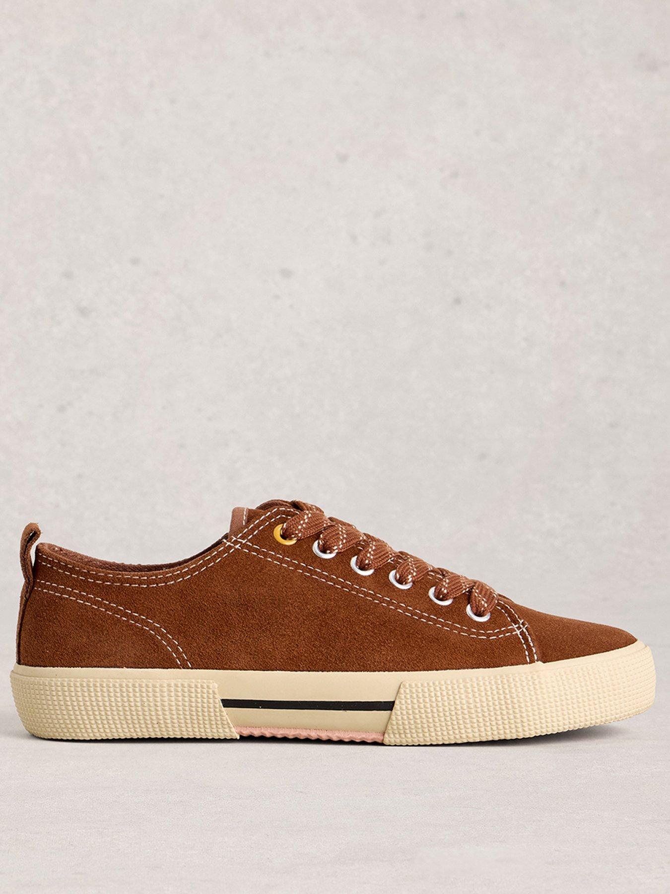 White Stuff Women's Pippa Suede Lace Up Trainer - Brown