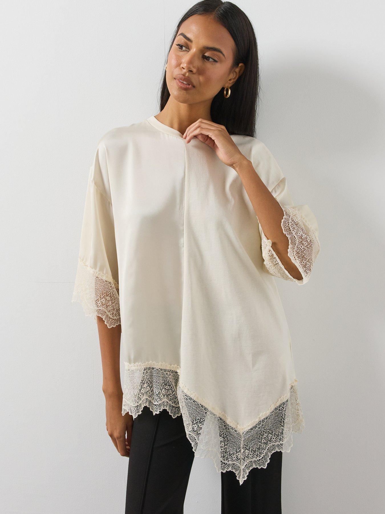 Image 5 of 6 of AllSaints Lenny Lace Tee