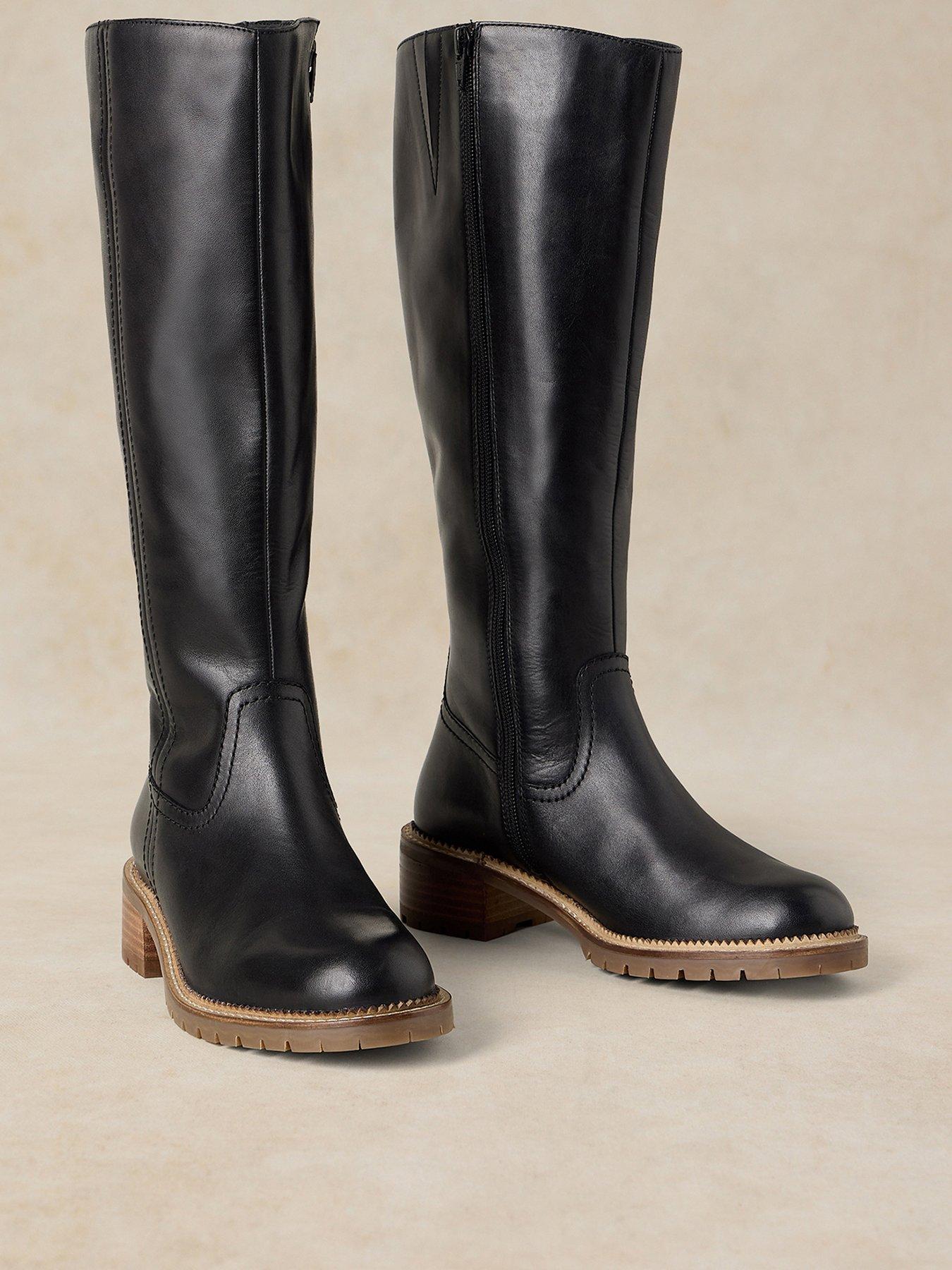 Image 2 of 3 of White Stuff Serena Leather Knee High Boot