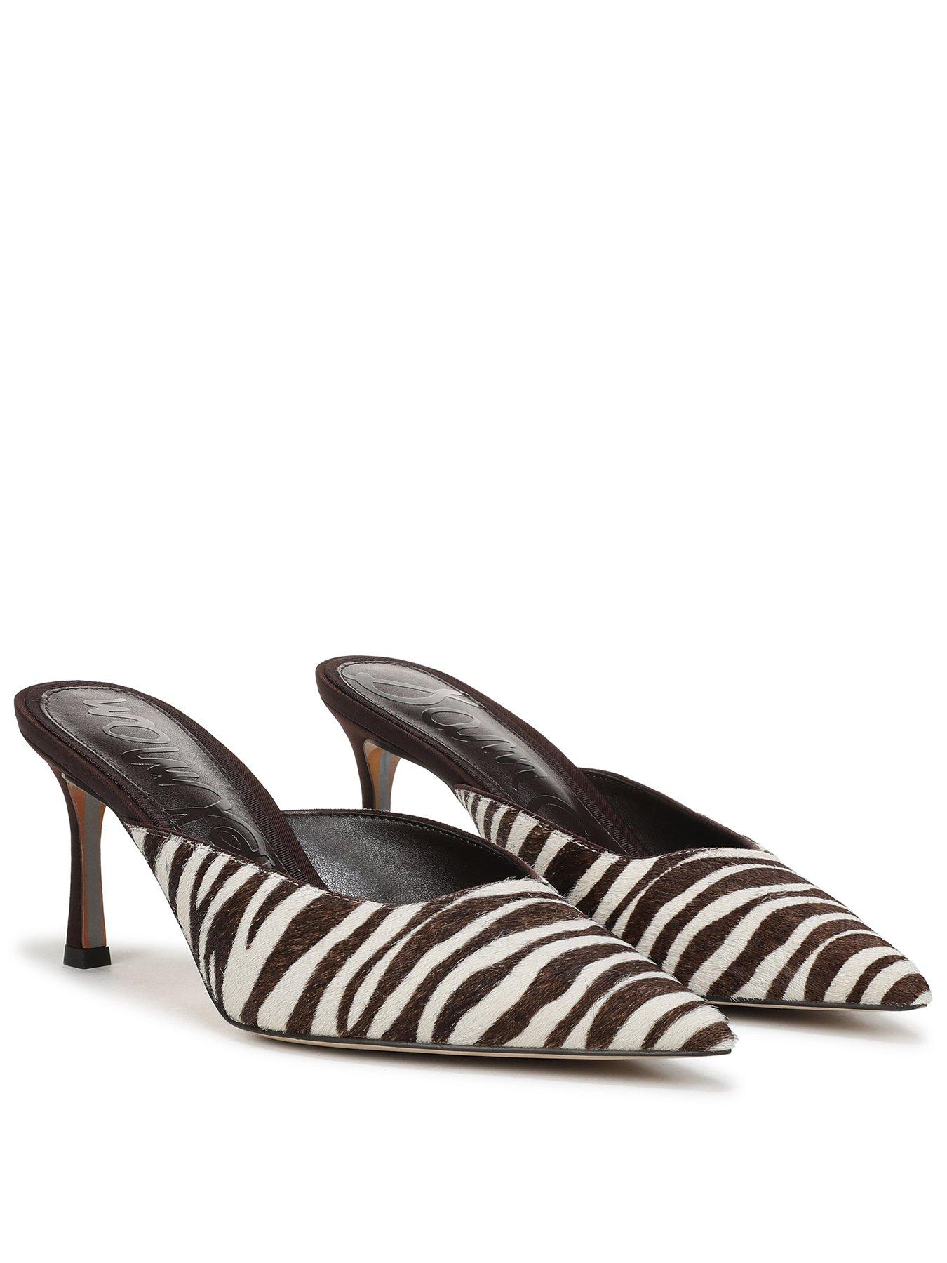 SAM EDELMAN Margeaux Slip On Heel Zebra Mule - Multi