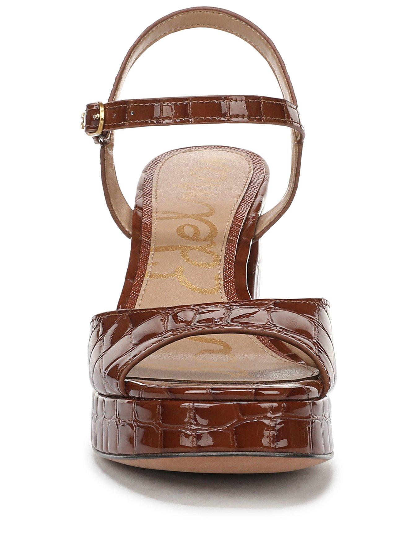 Image 2 of 6 of SAM EDELMAN Fleur  Platform Strap Heel Sandal - Brown