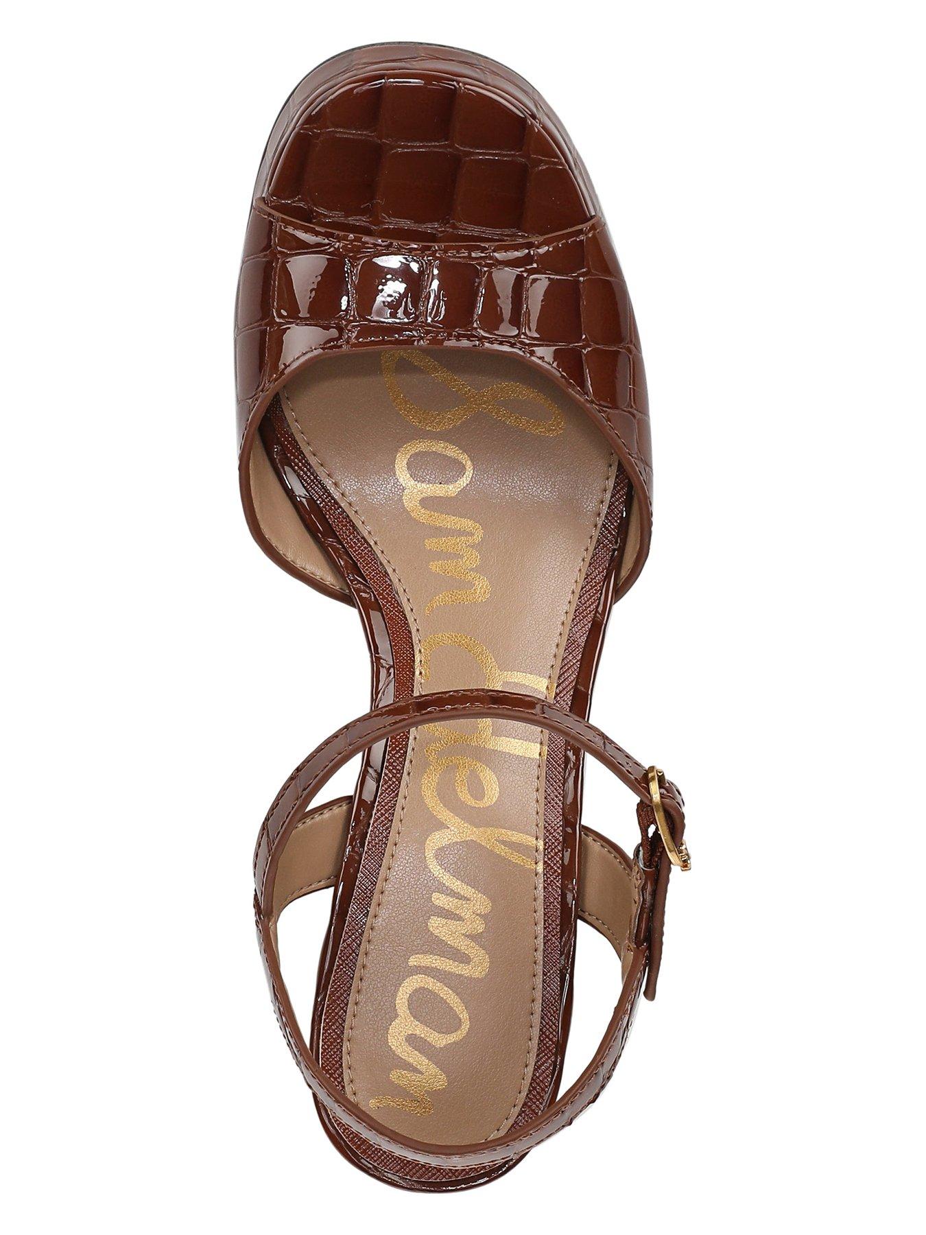 Image 4 of 6 of SAM EDELMAN Fleur  Platform Strap Heel Sandal - Brown