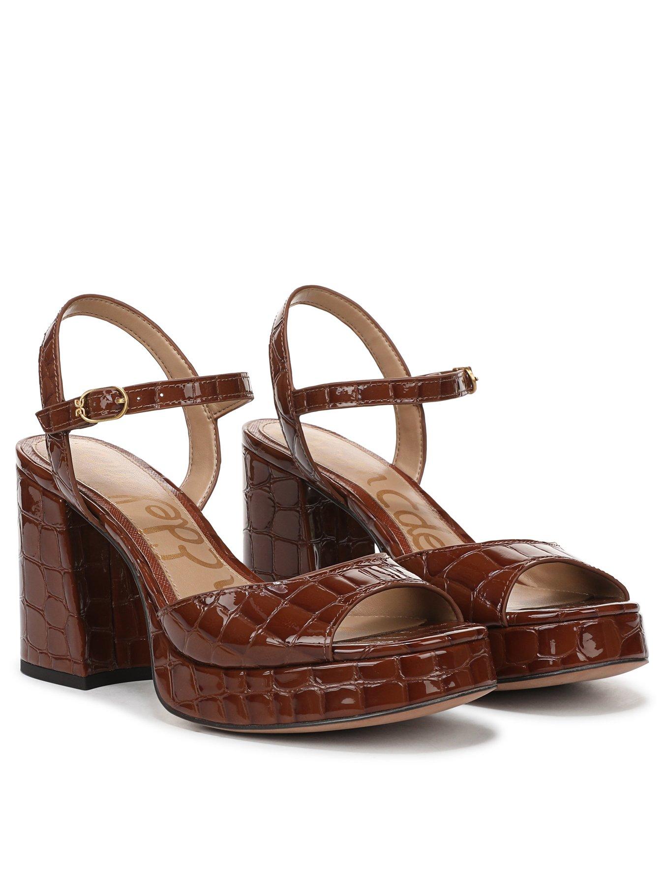 Image 6 of 6 of SAM EDELMAN Fleur  Platform Strap Heel Sandal - Brown