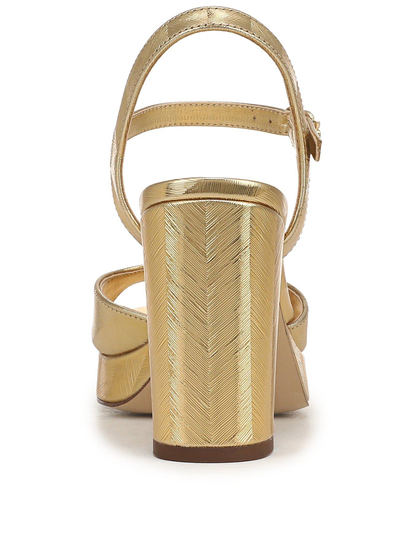 Image 3 of 6 of SAM EDELMAN Fleur  Platform Strap Heel Sandal - Gold